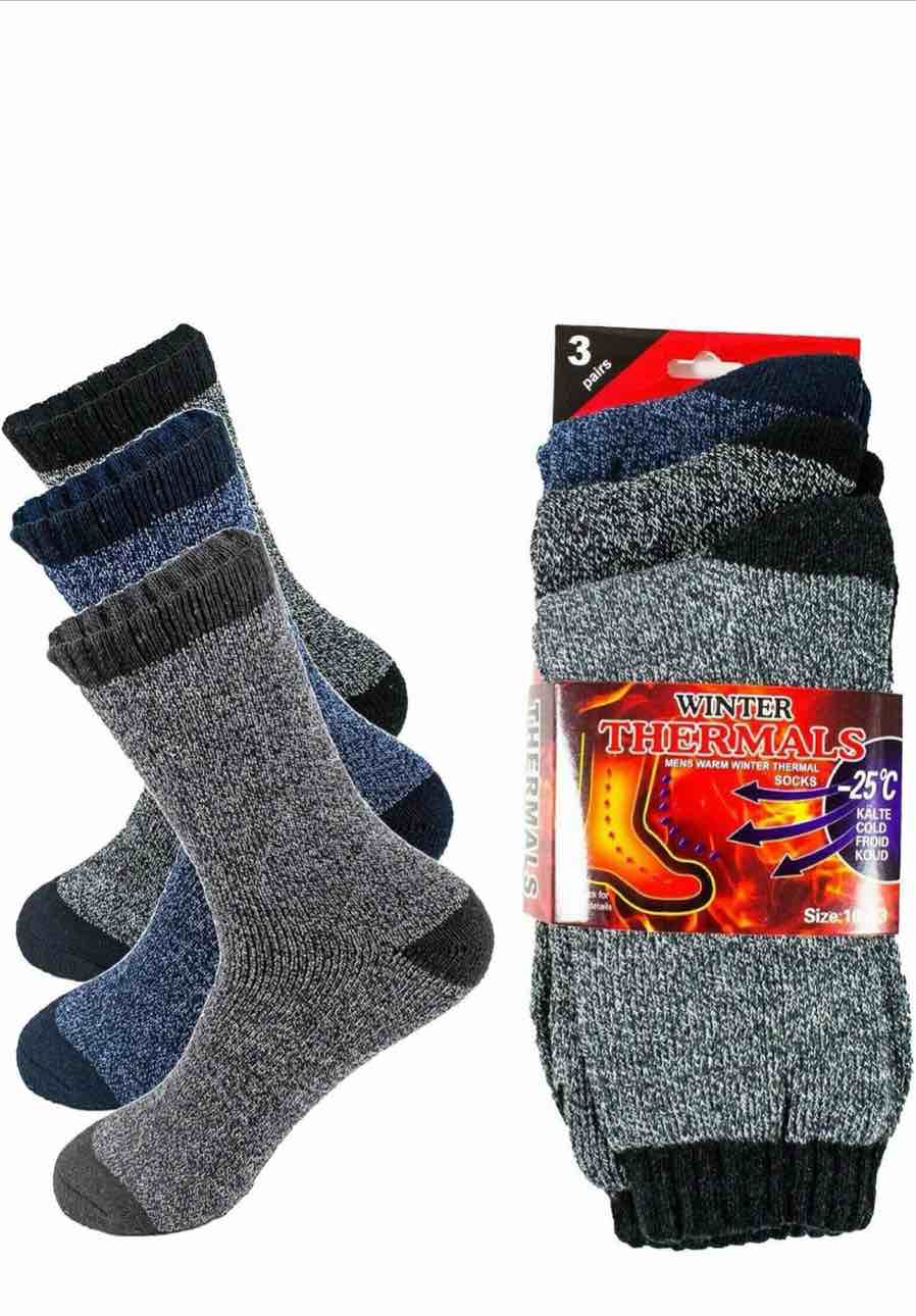 Condition photo showing Brand New for 12 pairs of men’s winter heated socks size 10 to 13