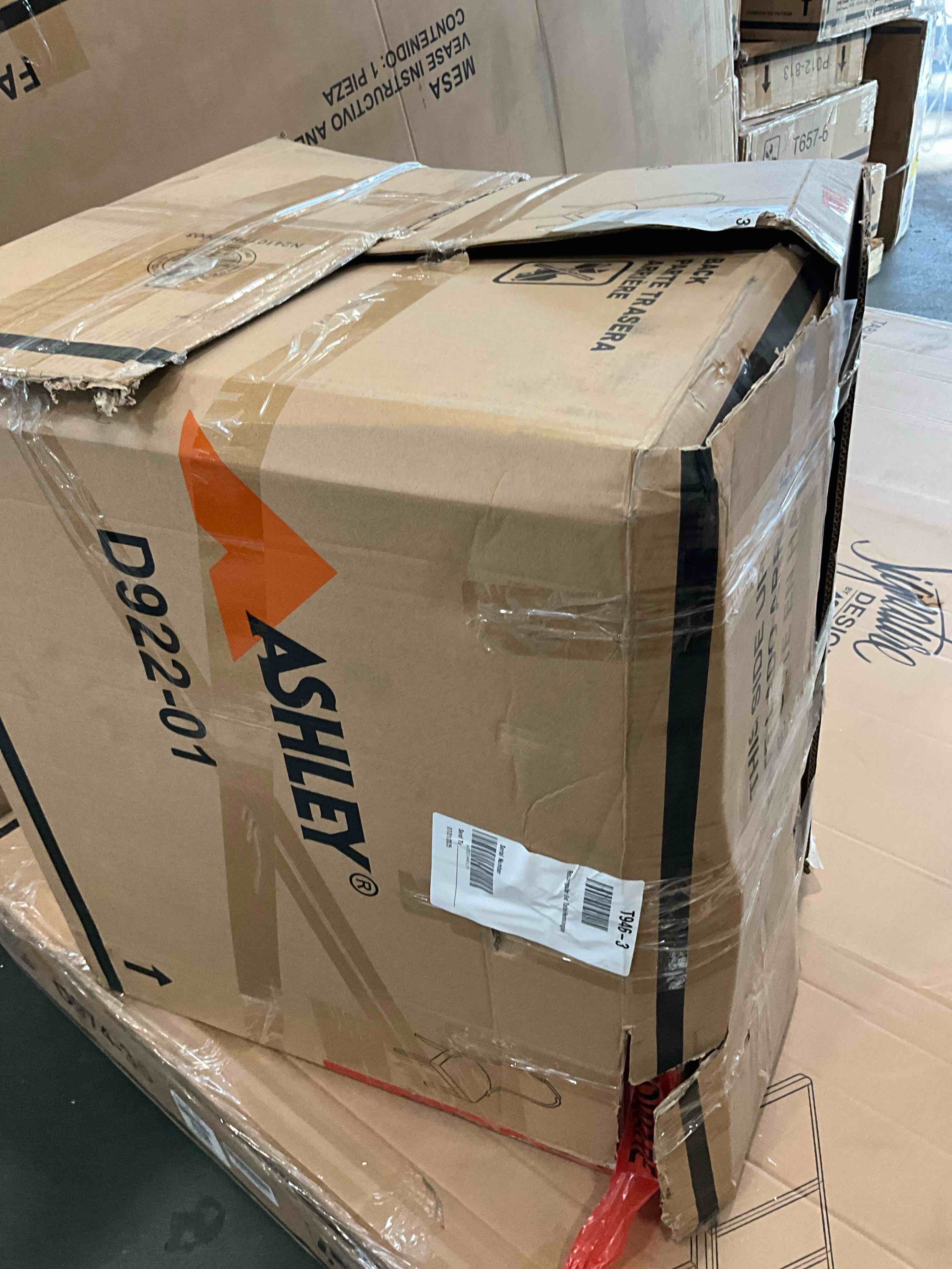 Condition photo showing As Is for hennington rectangular end table