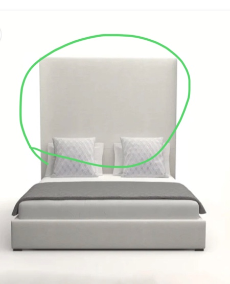 ((incomplete box 1of 2 ))Nativa interiors headboard bed color white king 