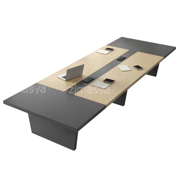 HYZ-2038-16. Modern Rectangular Conference Table with Built-in Power Outlet Box