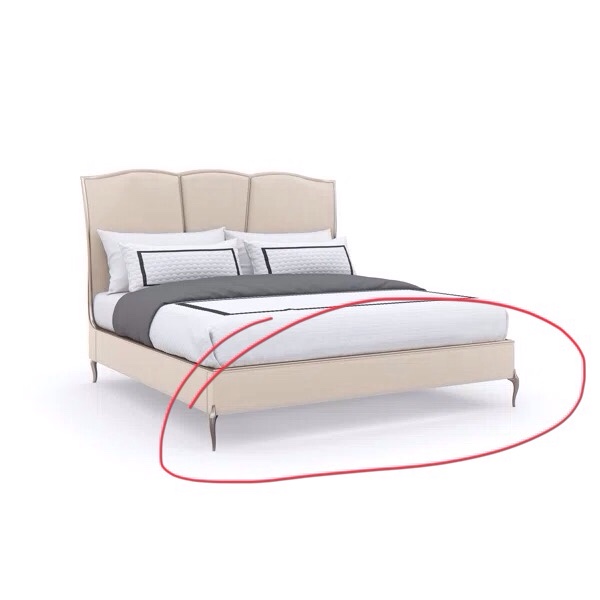 caracole king upholstered bed footboard classic 