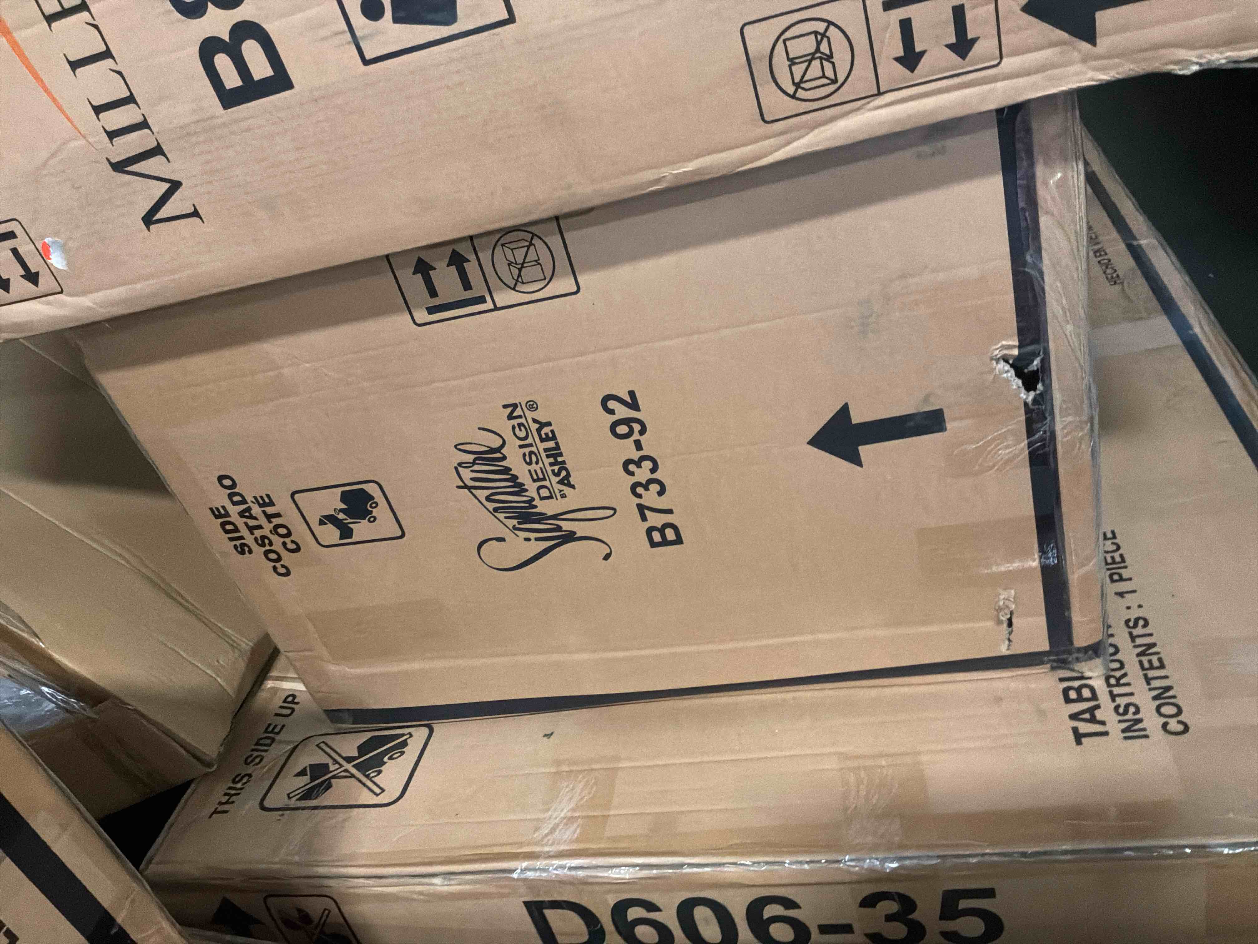 Condition photo showing New/Like New for modern traditional 2 drawer nightstand, 30.13" tall, light gray