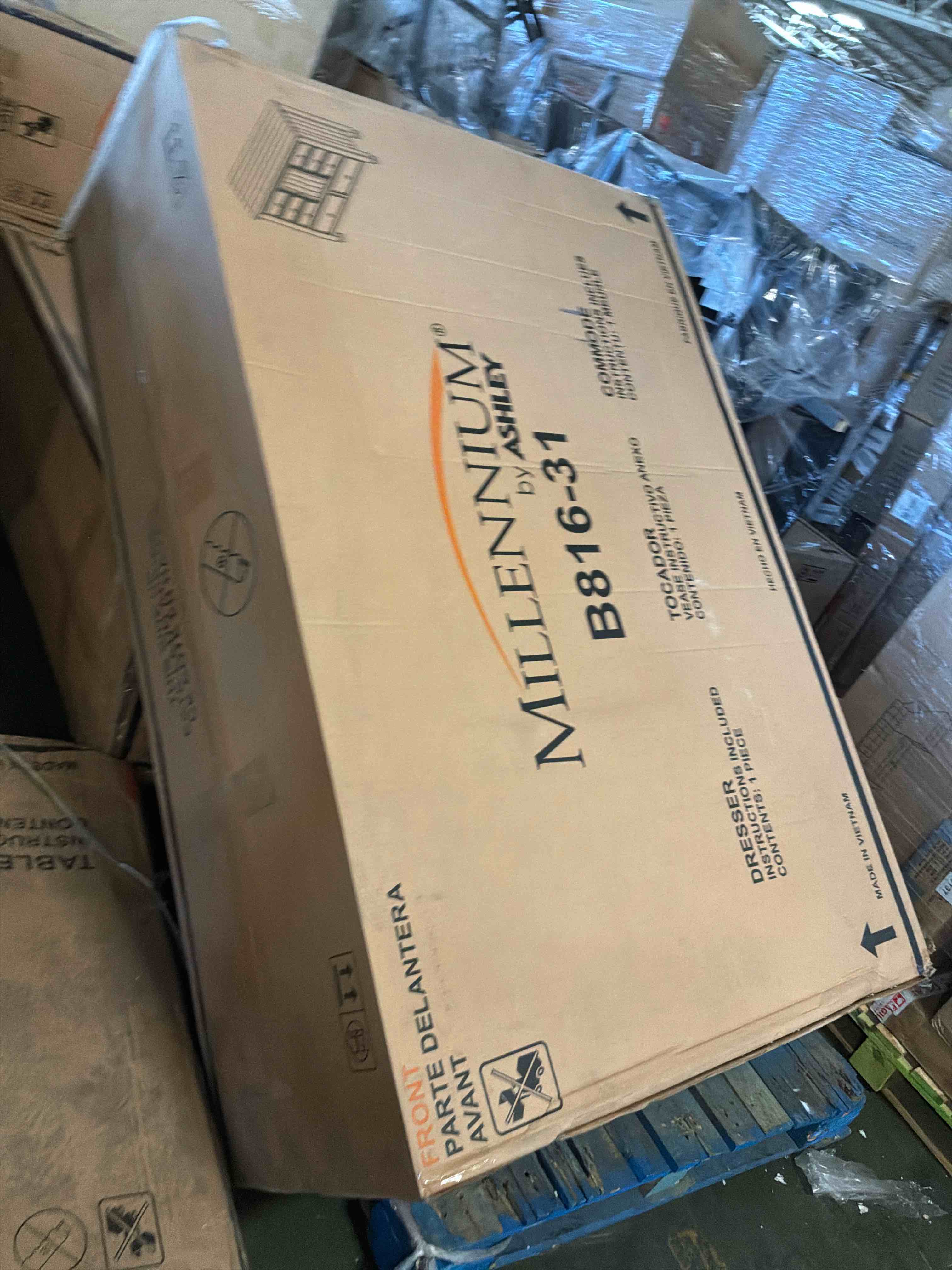 Condition photo showing New/Like New for millennium bedroom harrastone dresser