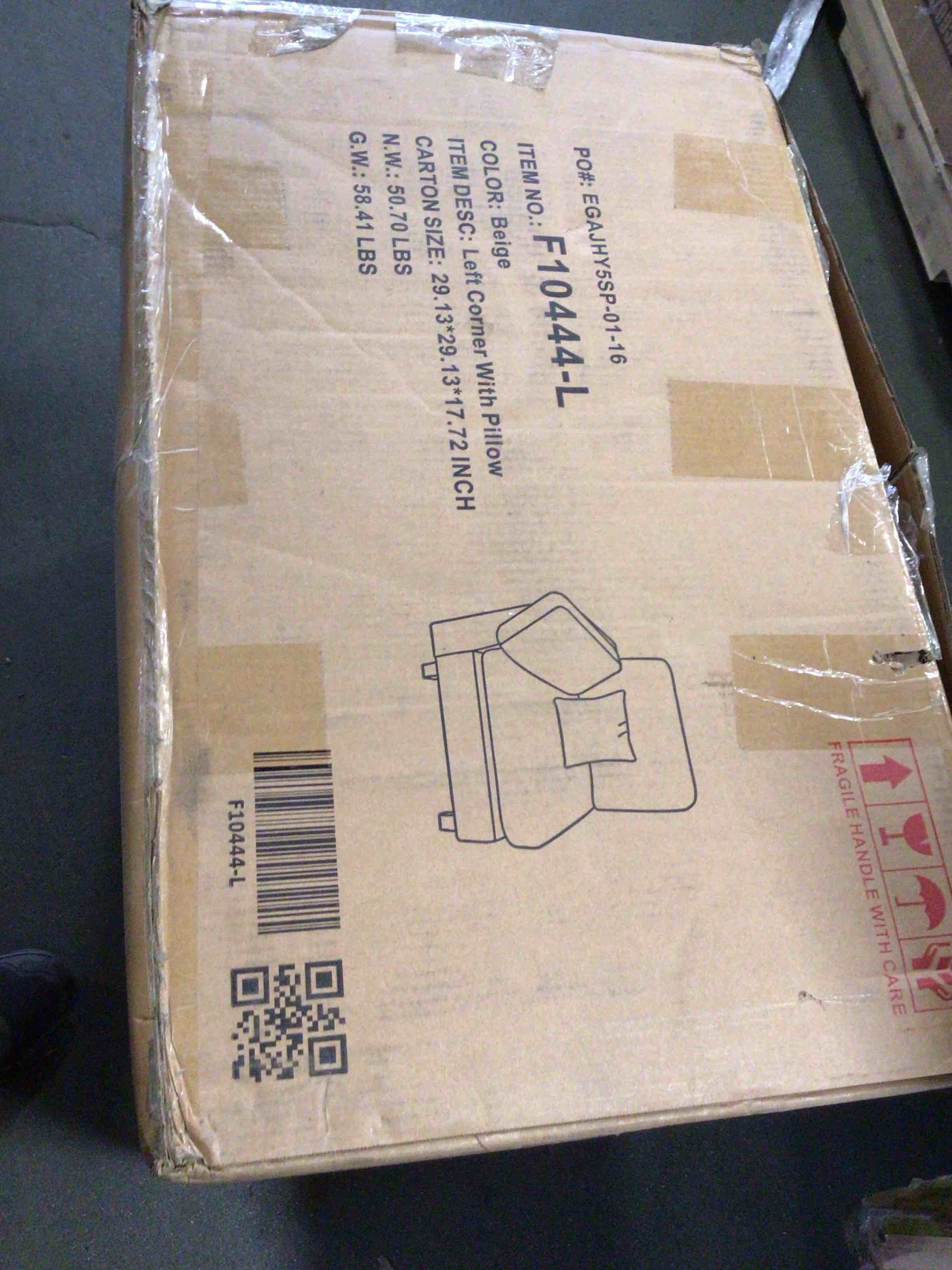 Condition photo showing New/Like New for corner left seat