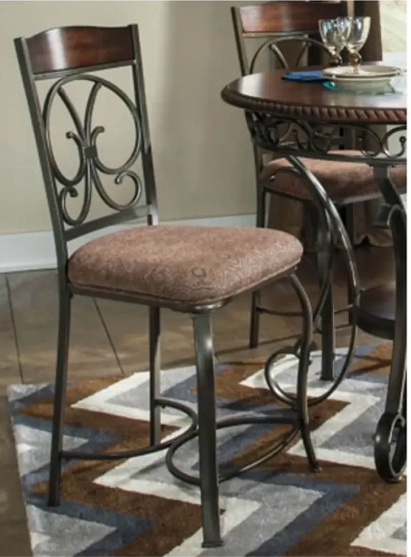 Glambrey - Brown Upholstered Barstool