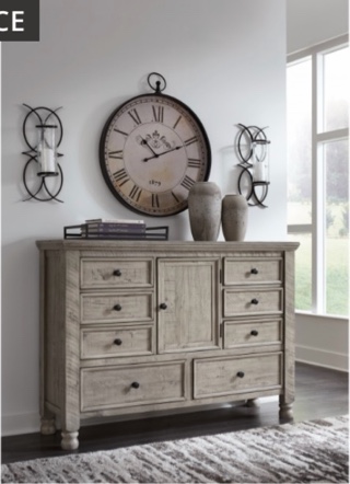 harrastone 8 drawer dresser with cabinet