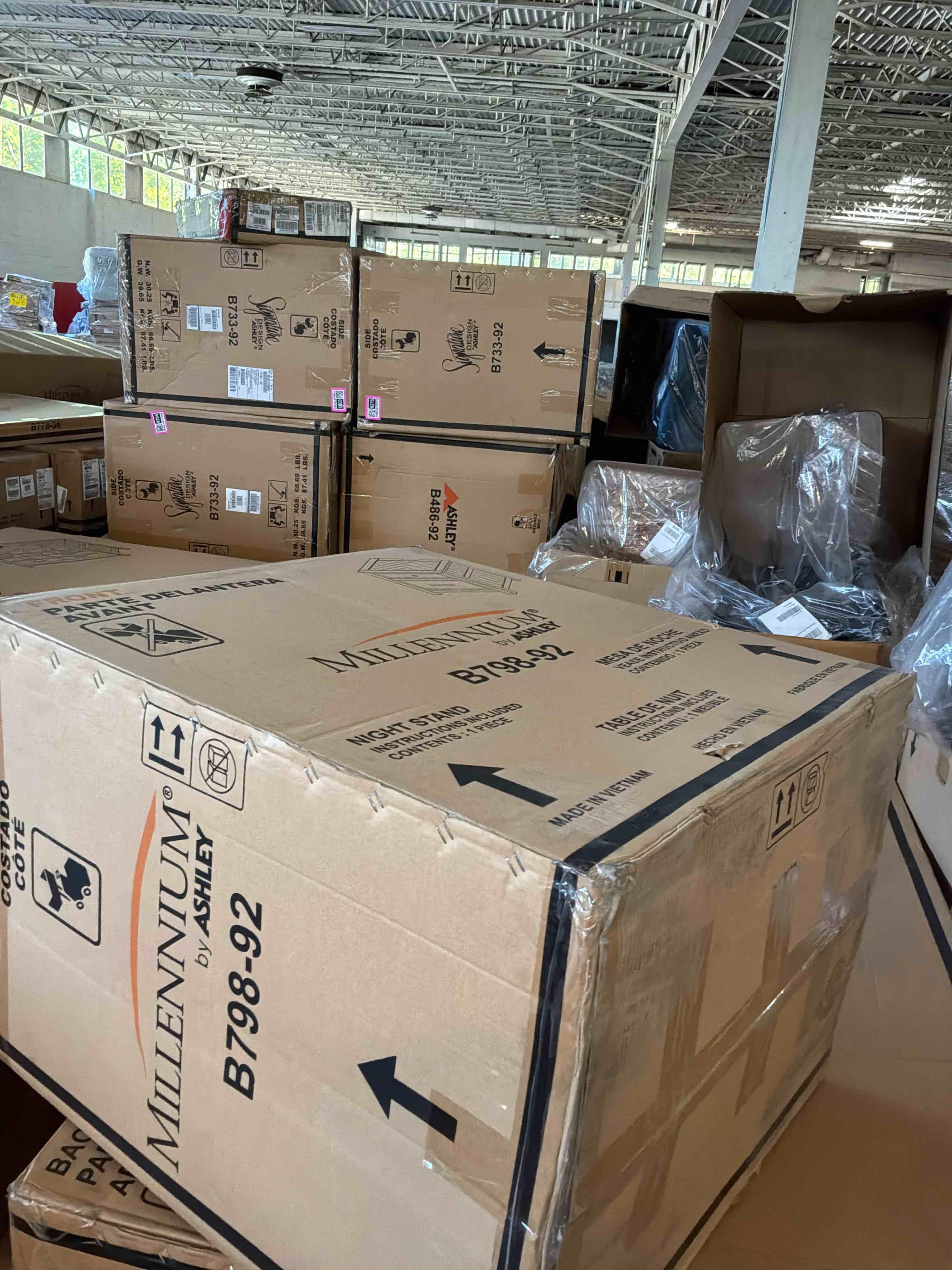 Condition photo showing New/Like New for hillcott two drawer night stand