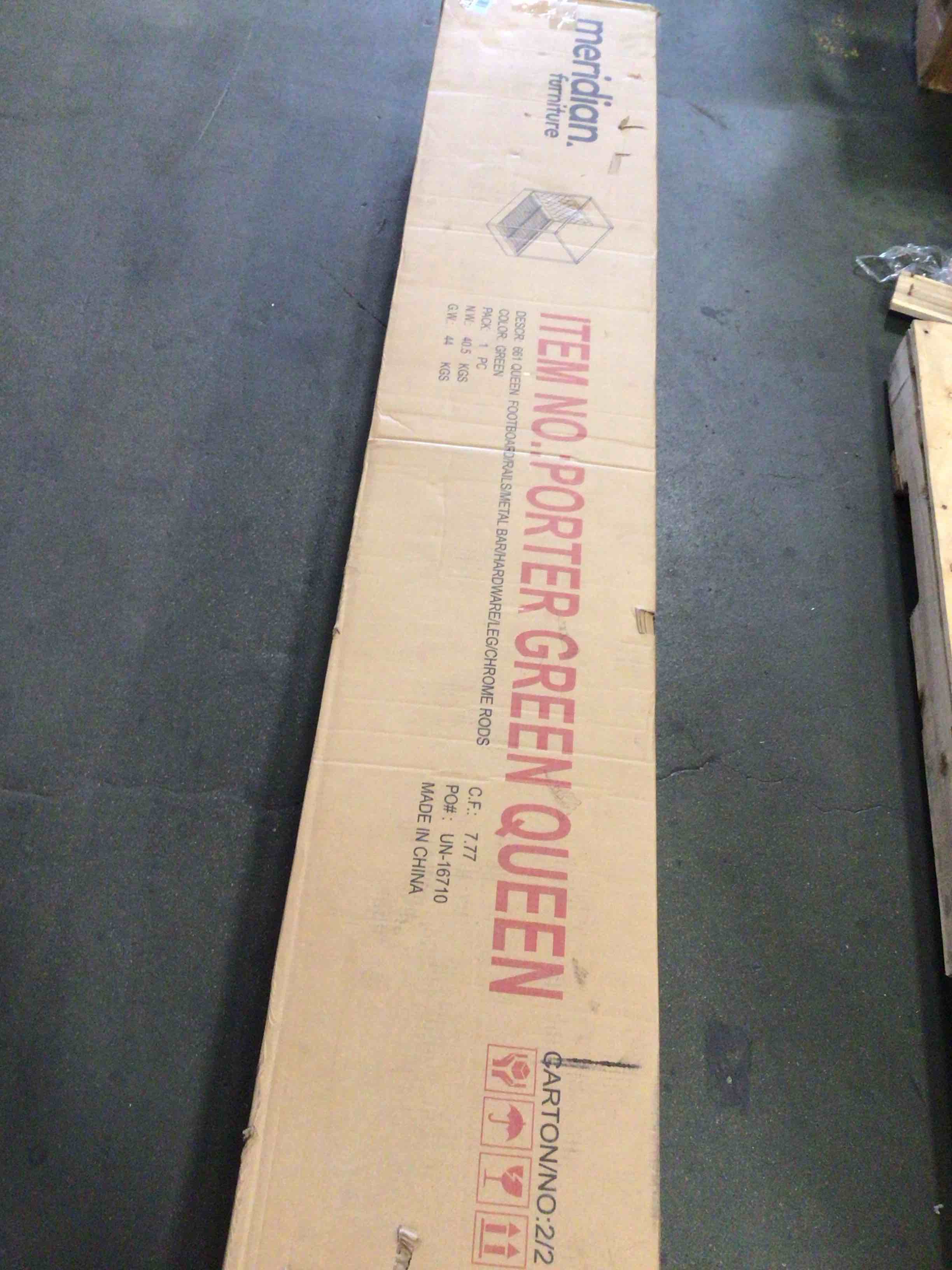 Meridian Furniture - Porter Green Velvet Queen Bed - PorterGreen-Q