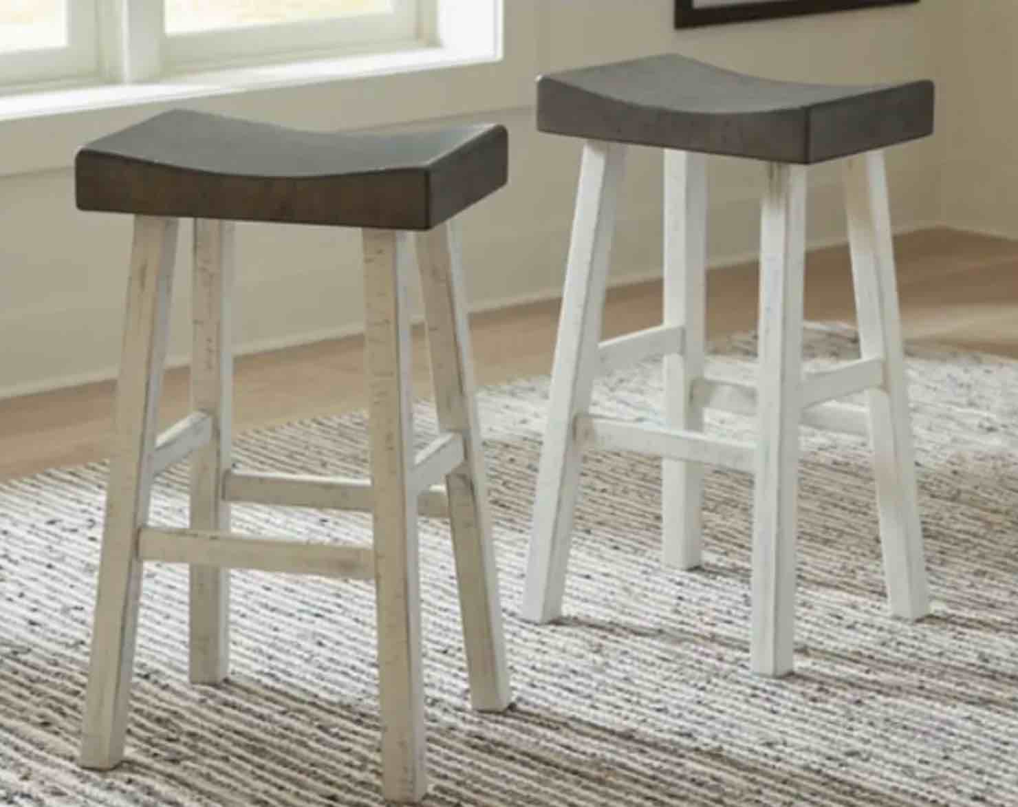 Set of 2 Glosco - Brown Tall Stool