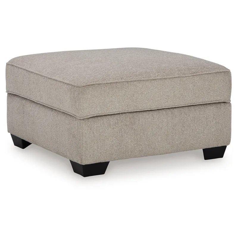 Claireah Gray Polyester Square Storage Medium Ottoman
