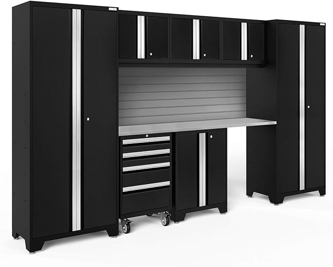 NewAge Products Bold 3.0 Series Storage Cabinet 8-piece Set color black 