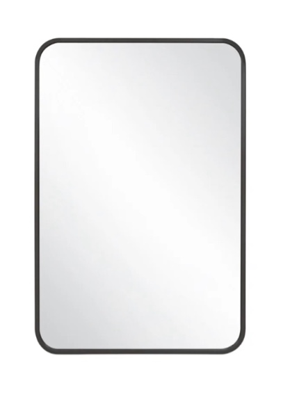 Transitional Rectangular Framed Bathroom Wall Mirror
