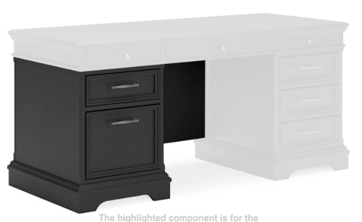Beckincreek Beckincreek Home Office Desk Left Pedestal