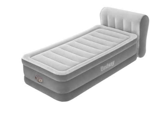 Bestway® Headboard Tritech Air Mattress Twin 18" with built-in AC pump