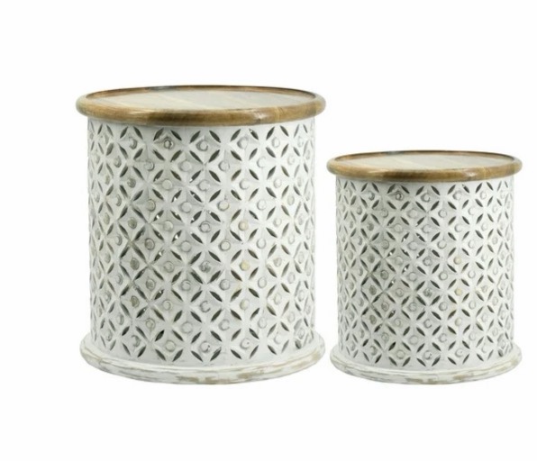 RP20-485 S/2 Square Design Jali Cutting Side table