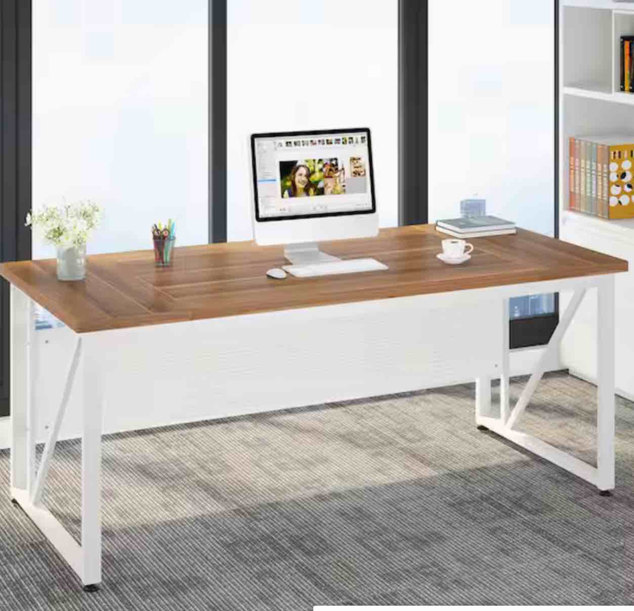 Similar to Brown + White Computer Desk ( incomplete) 