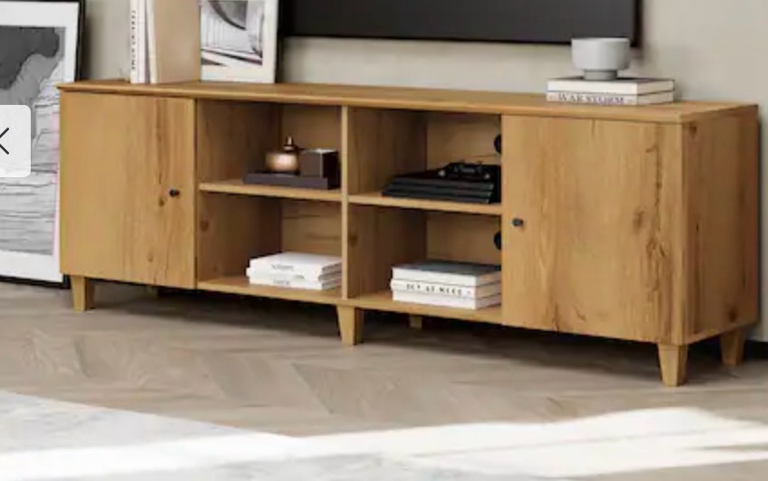 WAMPAT TV Stand for 75 Inches TVs, Modern Media Console