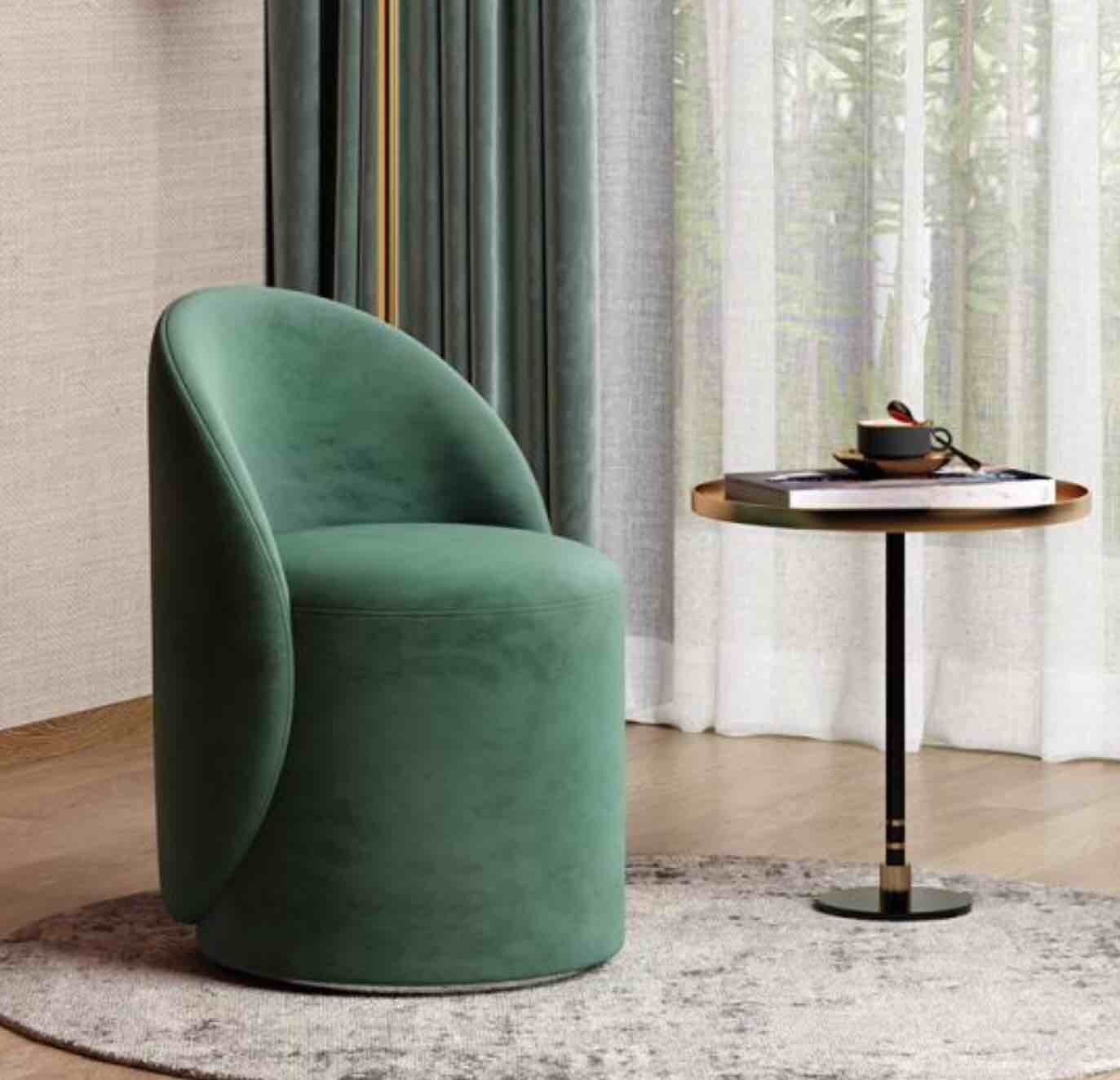 Green Vanity Stool