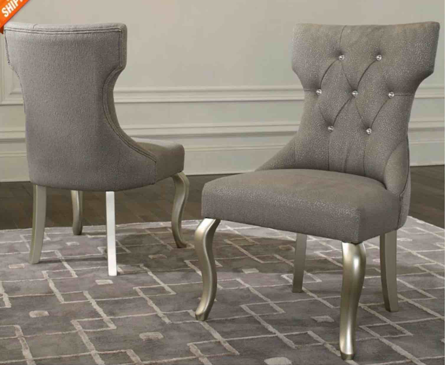 Set of 8 Coralayne - Silver Upholstered Side Chair
