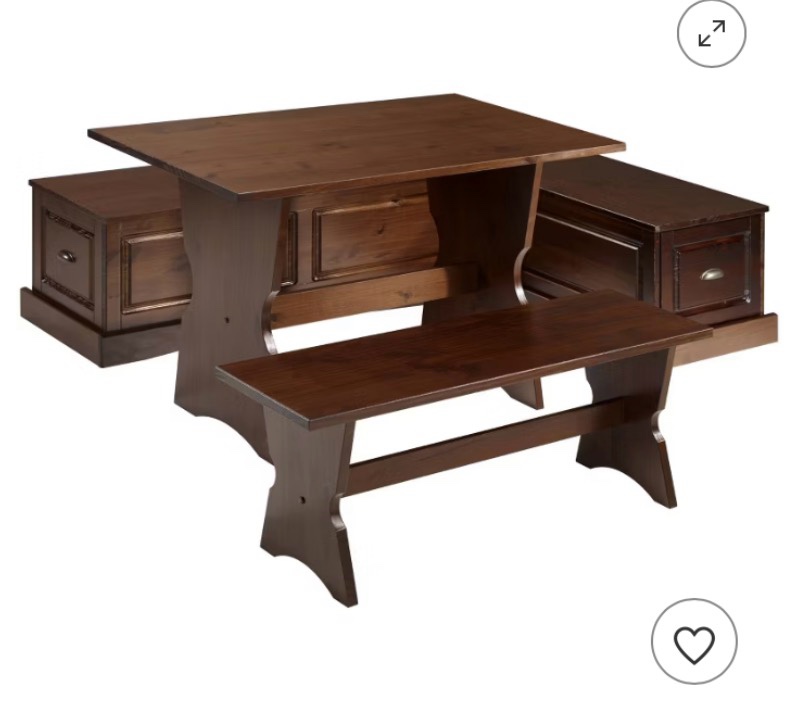 Caron Backless Nook Walnut 