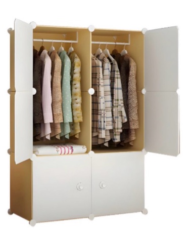 ((similar)) plastic material armoires & wardrobes assembly required with storage space