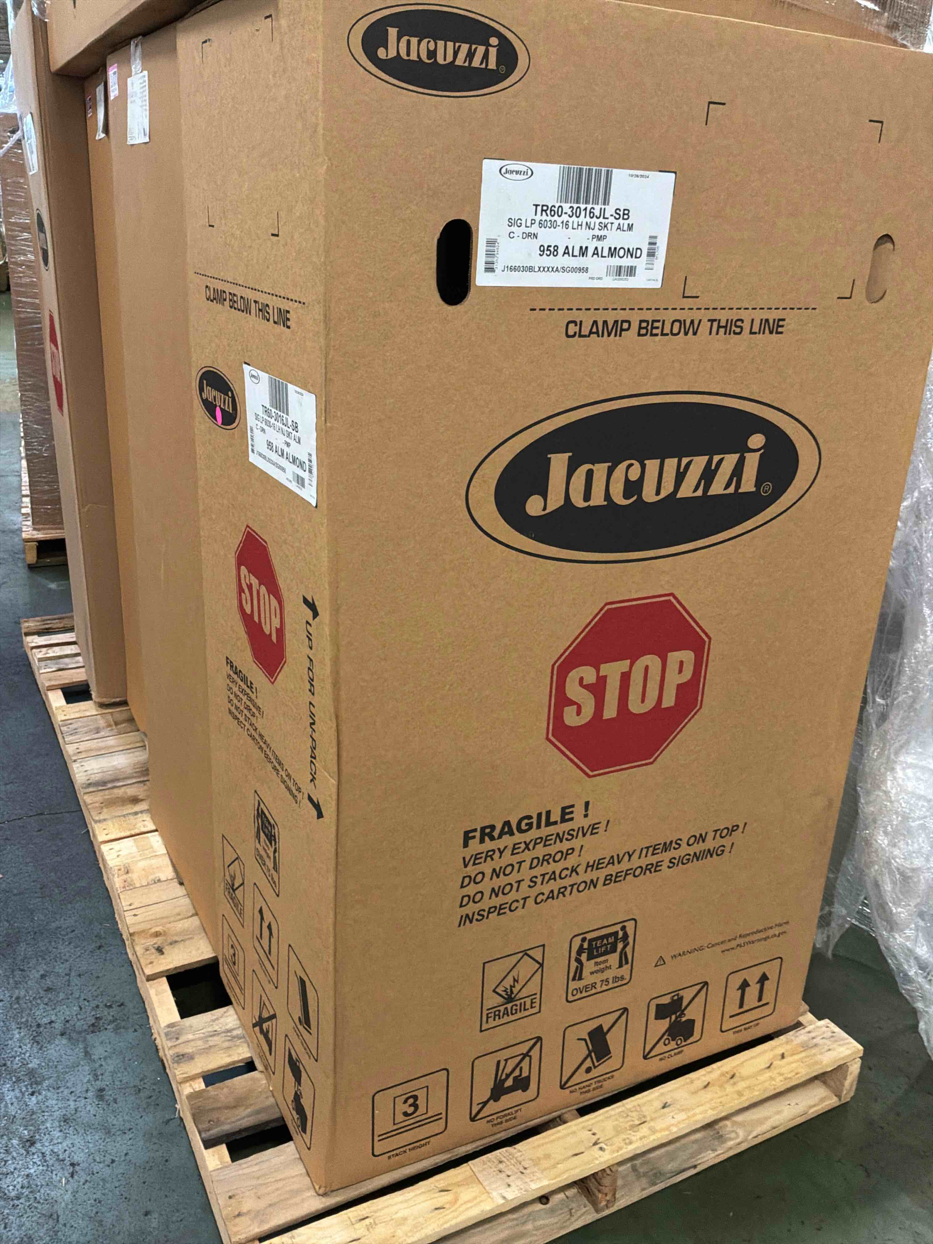 Condition photo showing Good Condition for jacuzzi tr60-30 sig lp 6030 almond 