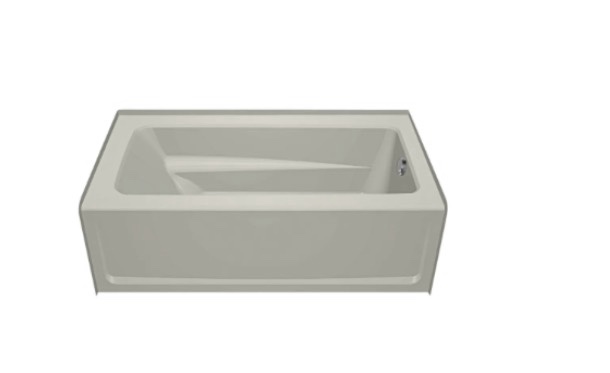 mirabelle mirska6032 white 60" x 32" acrylic air bathtub for drop in or undermount