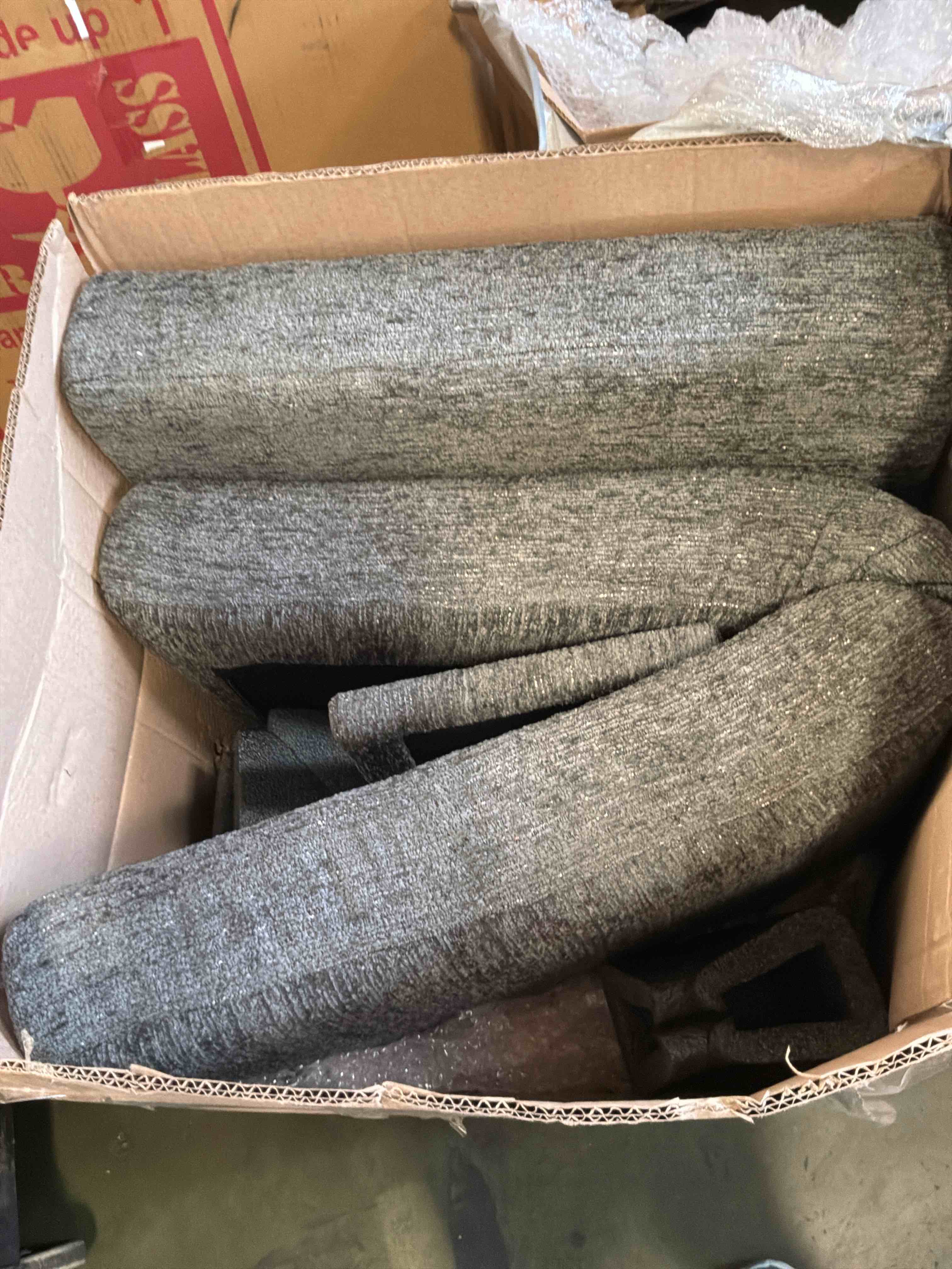 Condition photo showing As Is for sofa parts 