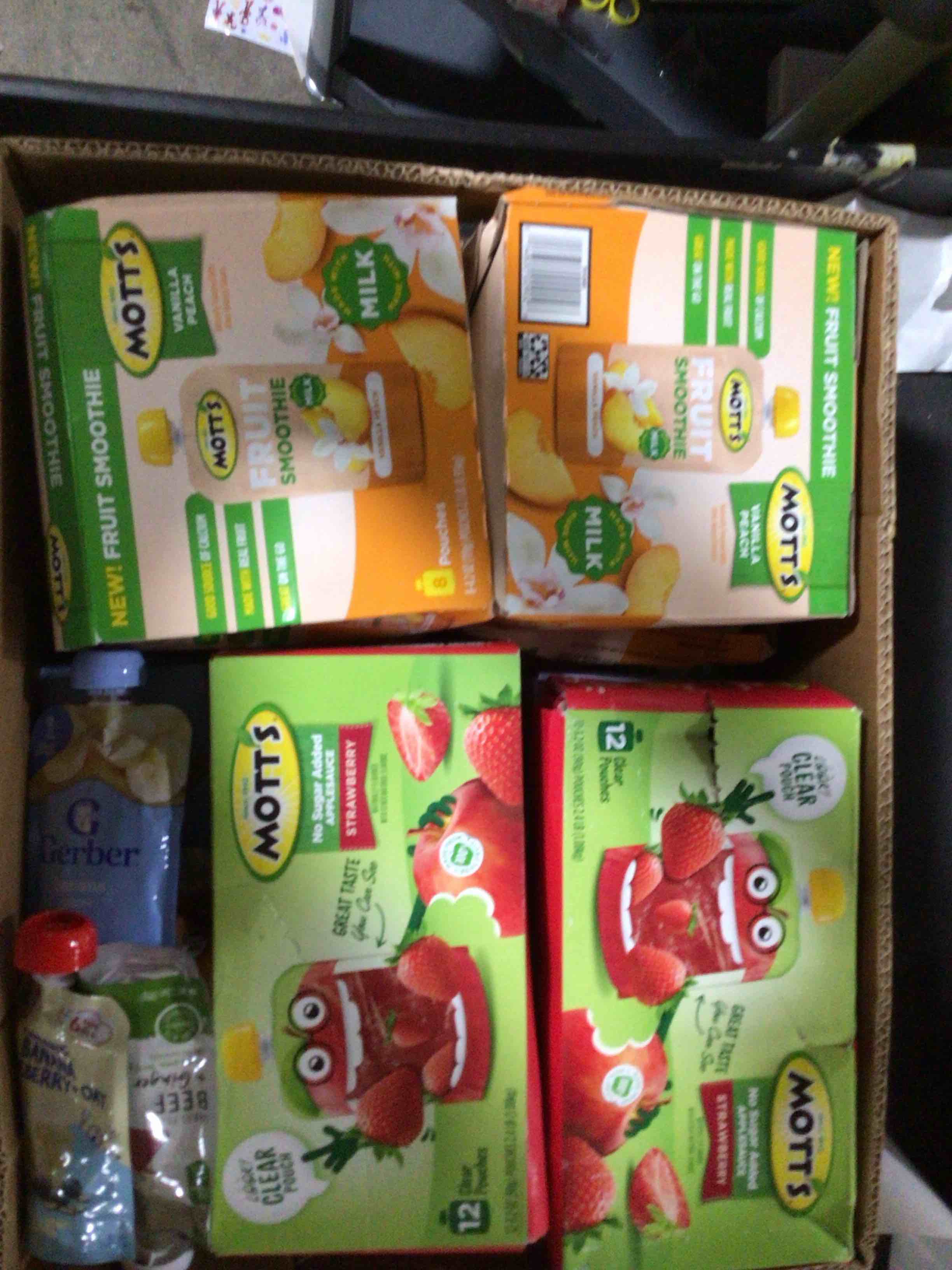box lot of assorted food