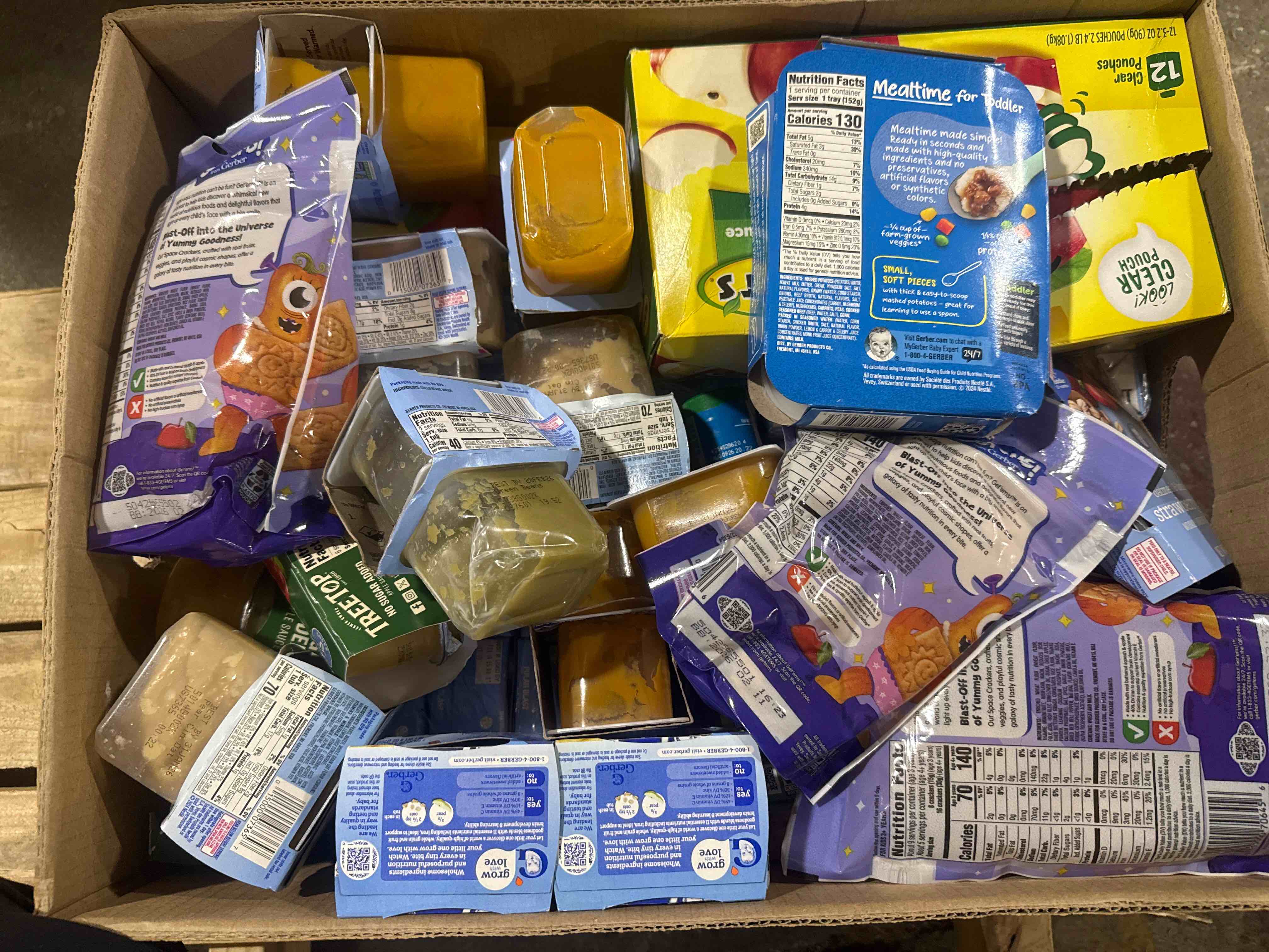 box lot assorted food