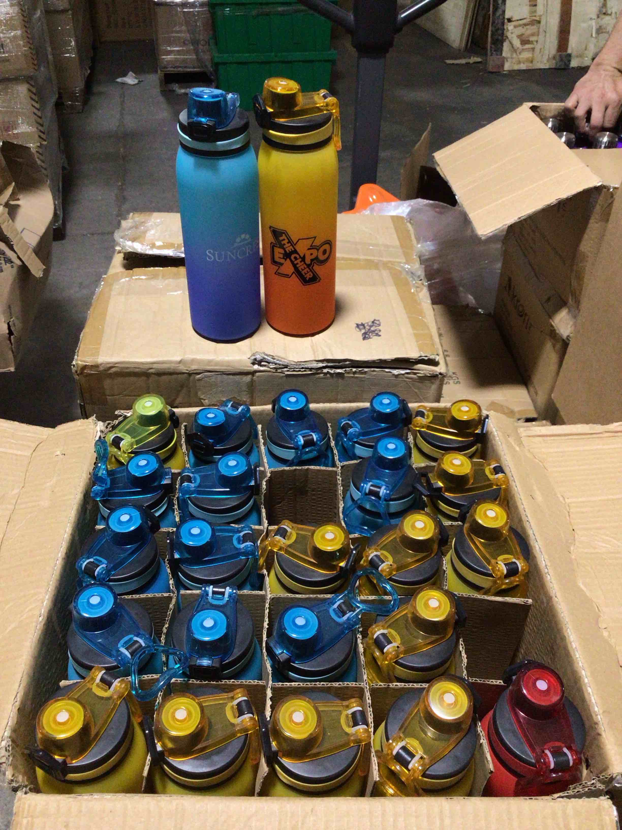 Condition photo showing Brand New for lot of 25 assorted sports water bottles bid per bottle 