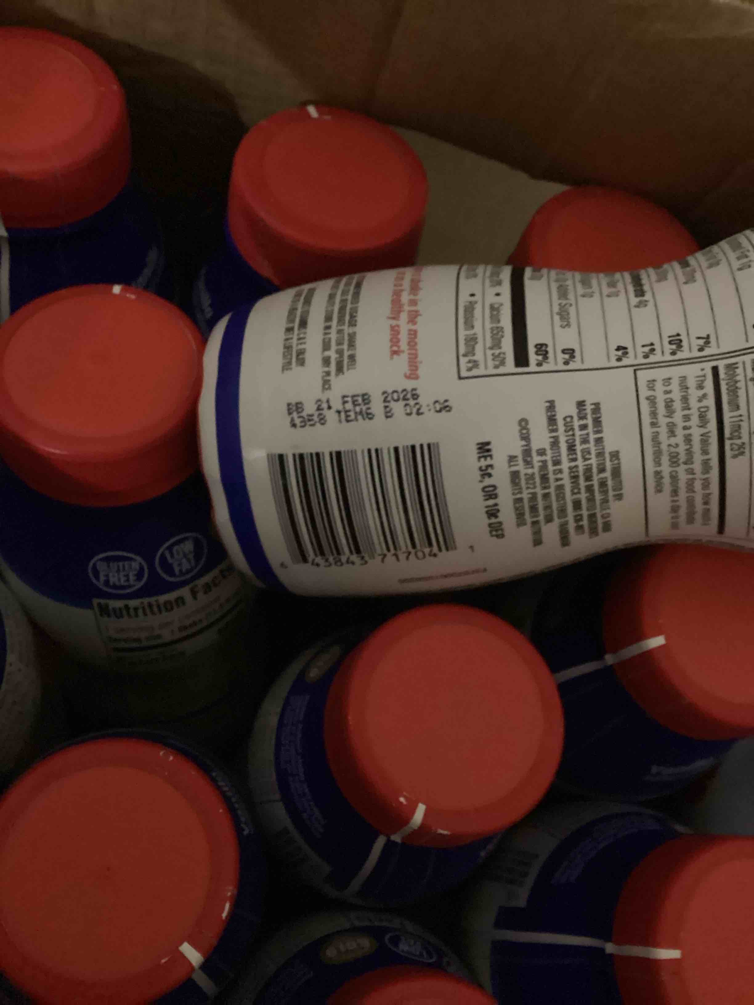Condition photo showing New/Like New for box of premier protein drinks, vanilla