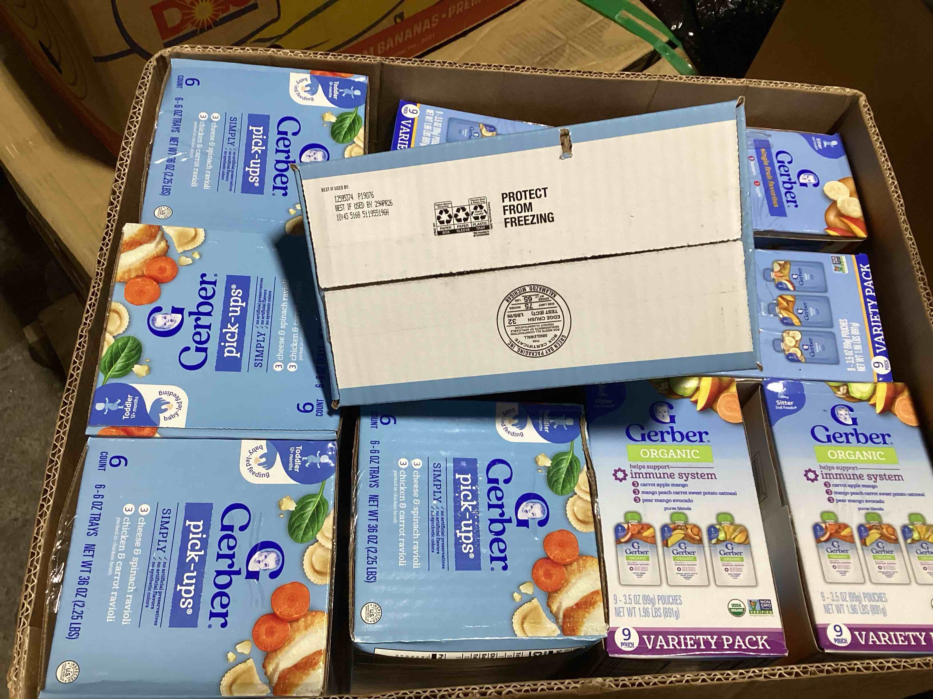 box of baby food