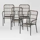 latigo 4pk stackable patio dining chair gray - threshold™