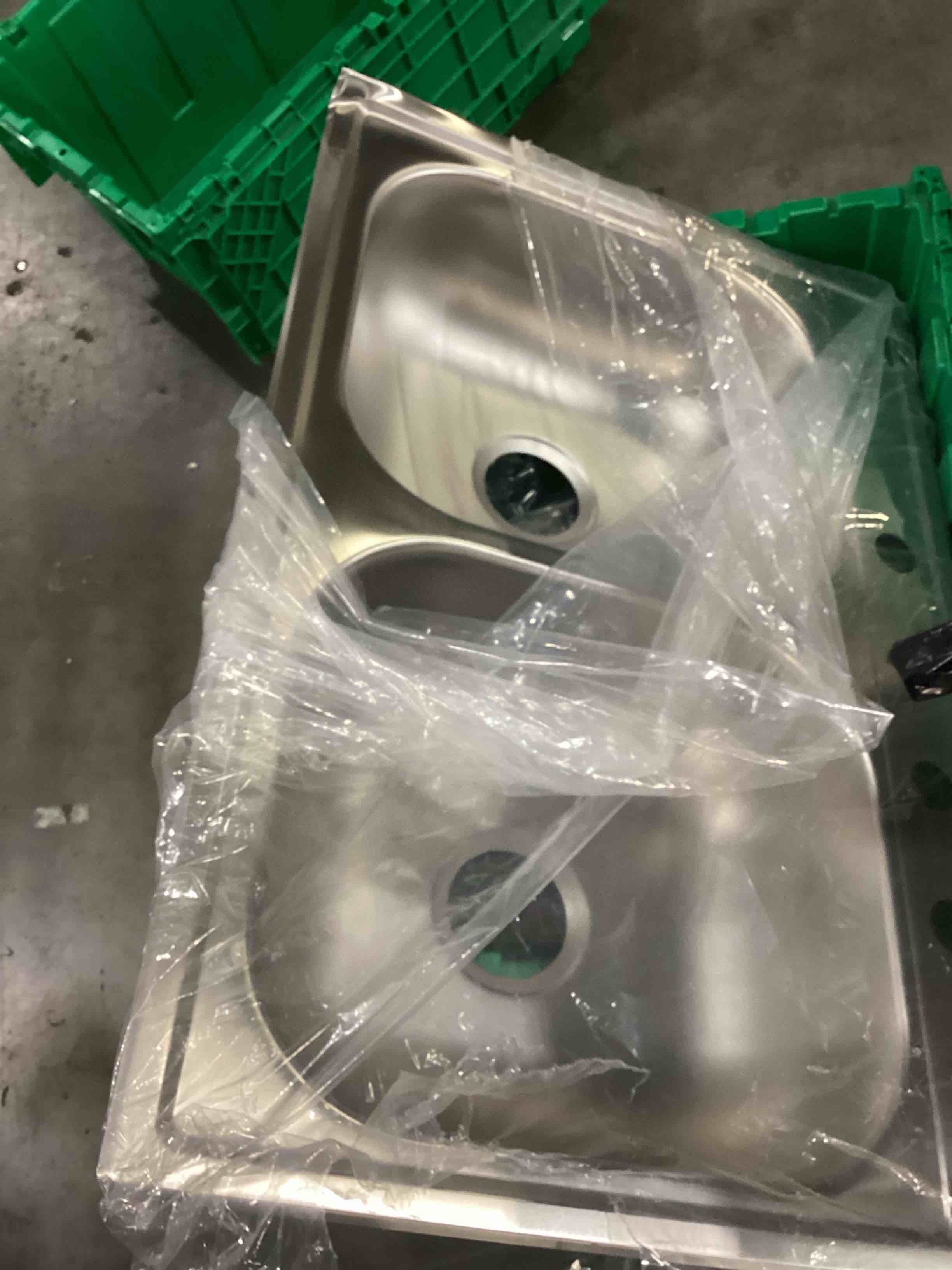 Condition photo showing As Is for elkay dayton drop-in 33-in x 22-in stainless steel double equal bowl 22 -gauge kitchen sink