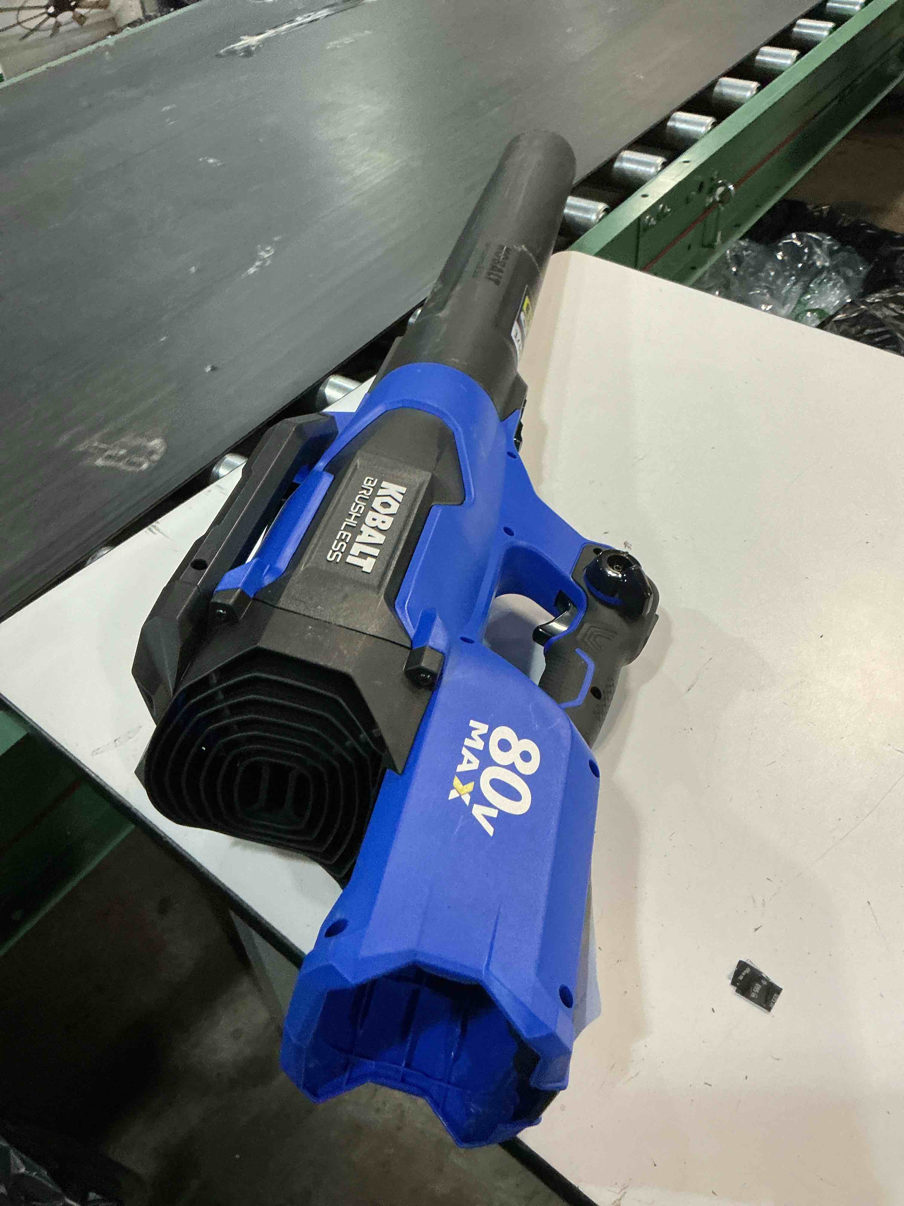 Condition photo showing As Is for kobalt gen4 40-volt 520-cfm brushless handheld cordless electric leaf blower