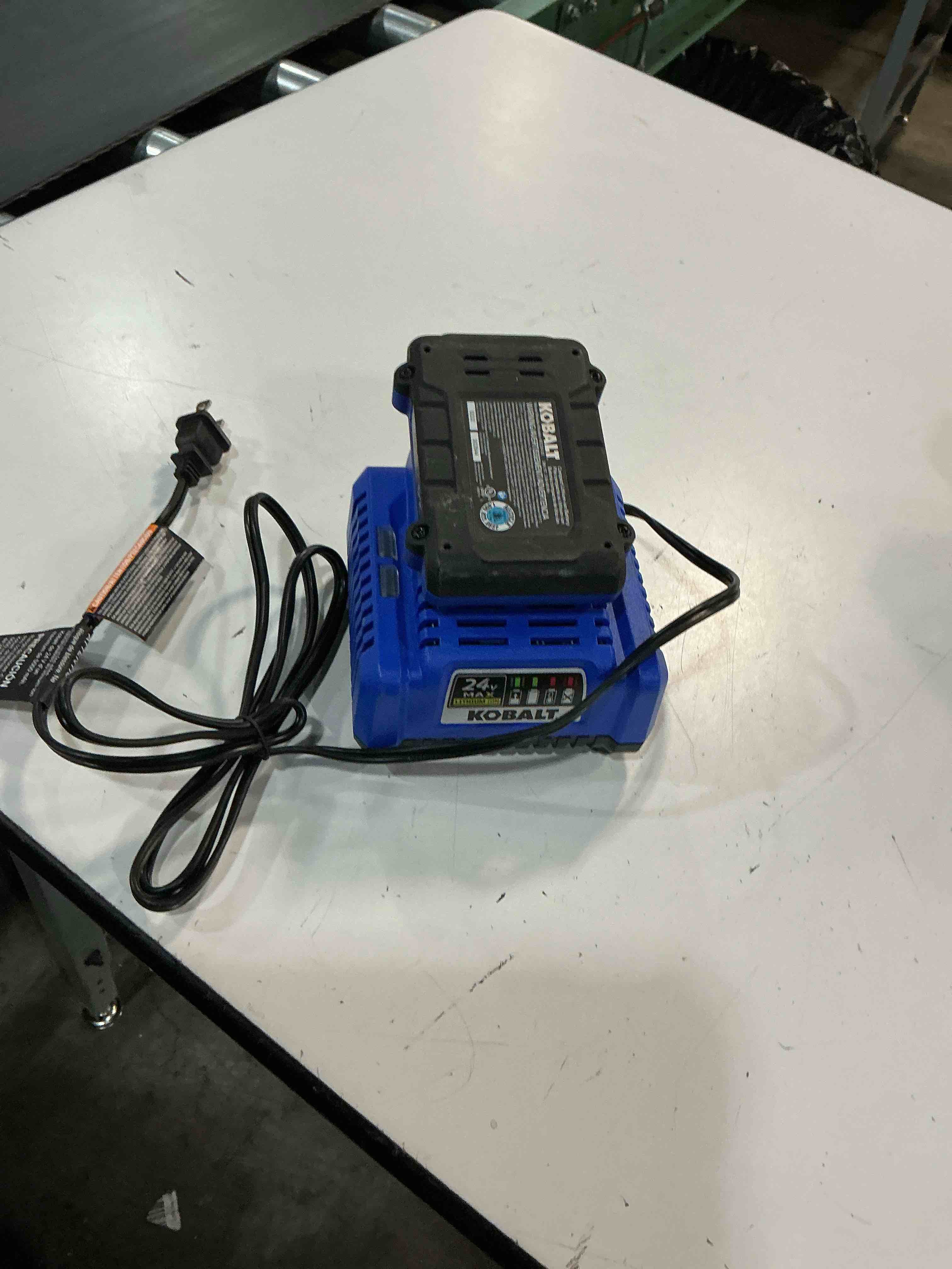 Condition photo showing As Is for kobalt 24 -volt 2 -pack lithium ( 2 ah 4 ah battery kit )