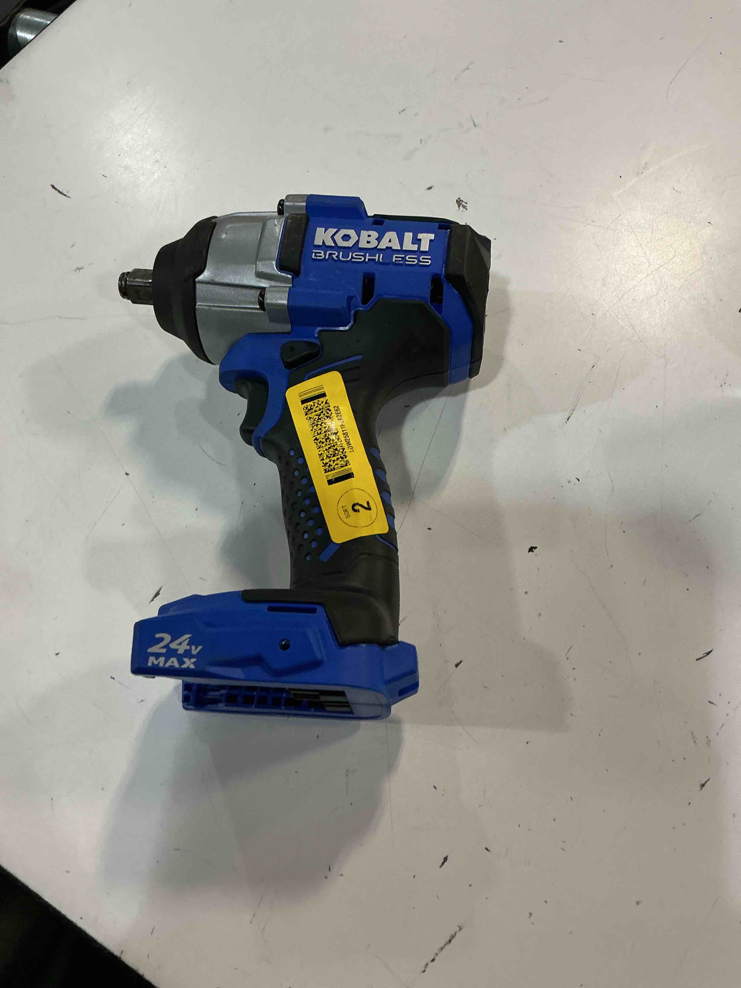 Condition photo showing As Is for kobalt xtr 24-volt 1/4-in brushless cordless impact driver