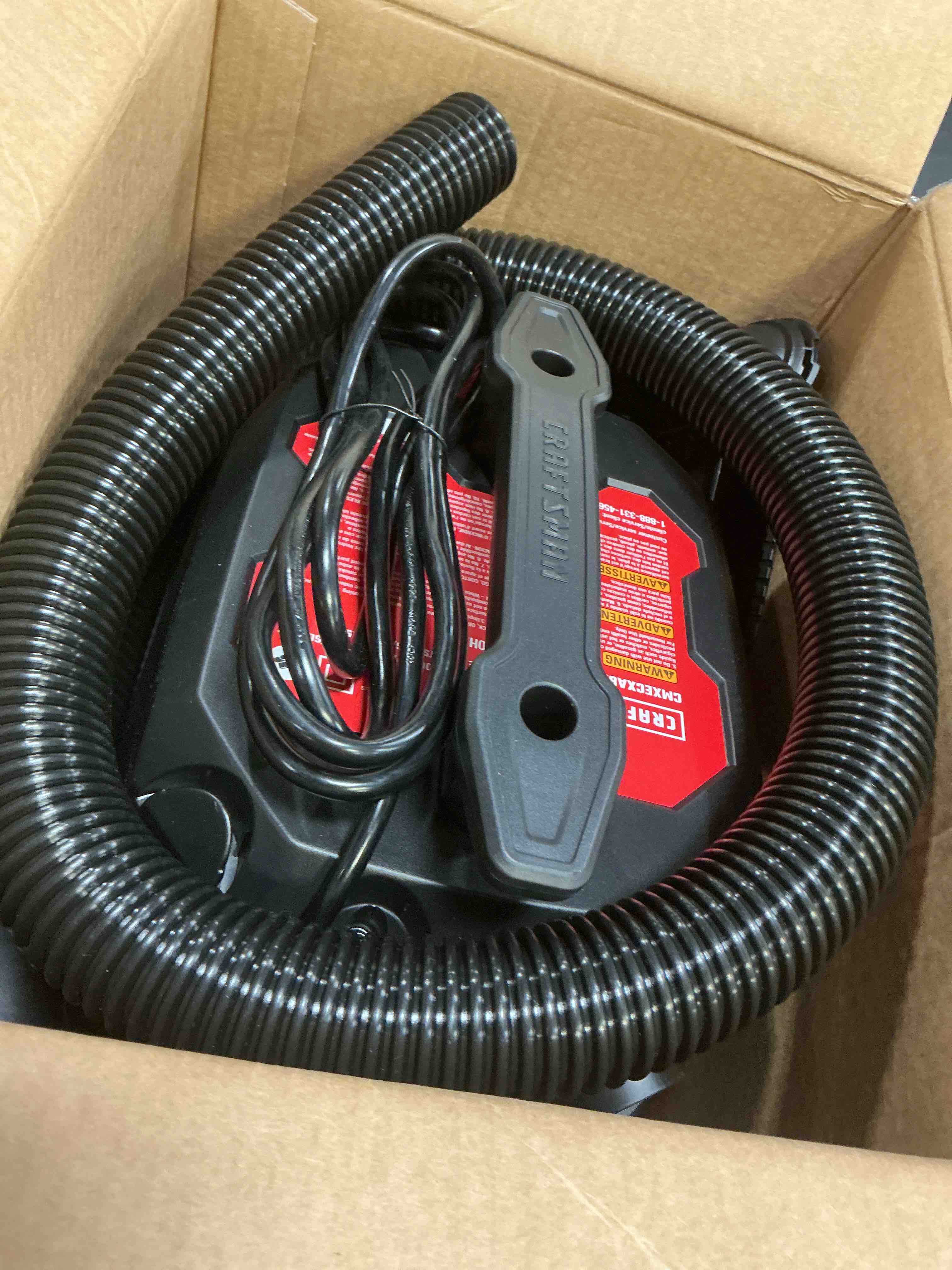 Condition photo showing Good Condition for craftsman 4-gallon 3.5 hp corded wet/dry shop vacuum with accessories