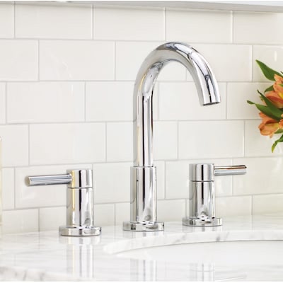 allen + roth harlow simplefit polished chrome widespread 2-handle watersense mid-arc