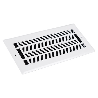 allen + roth 10-in x 4-in maximum airflow steel white madison design sidewall/ceiling register