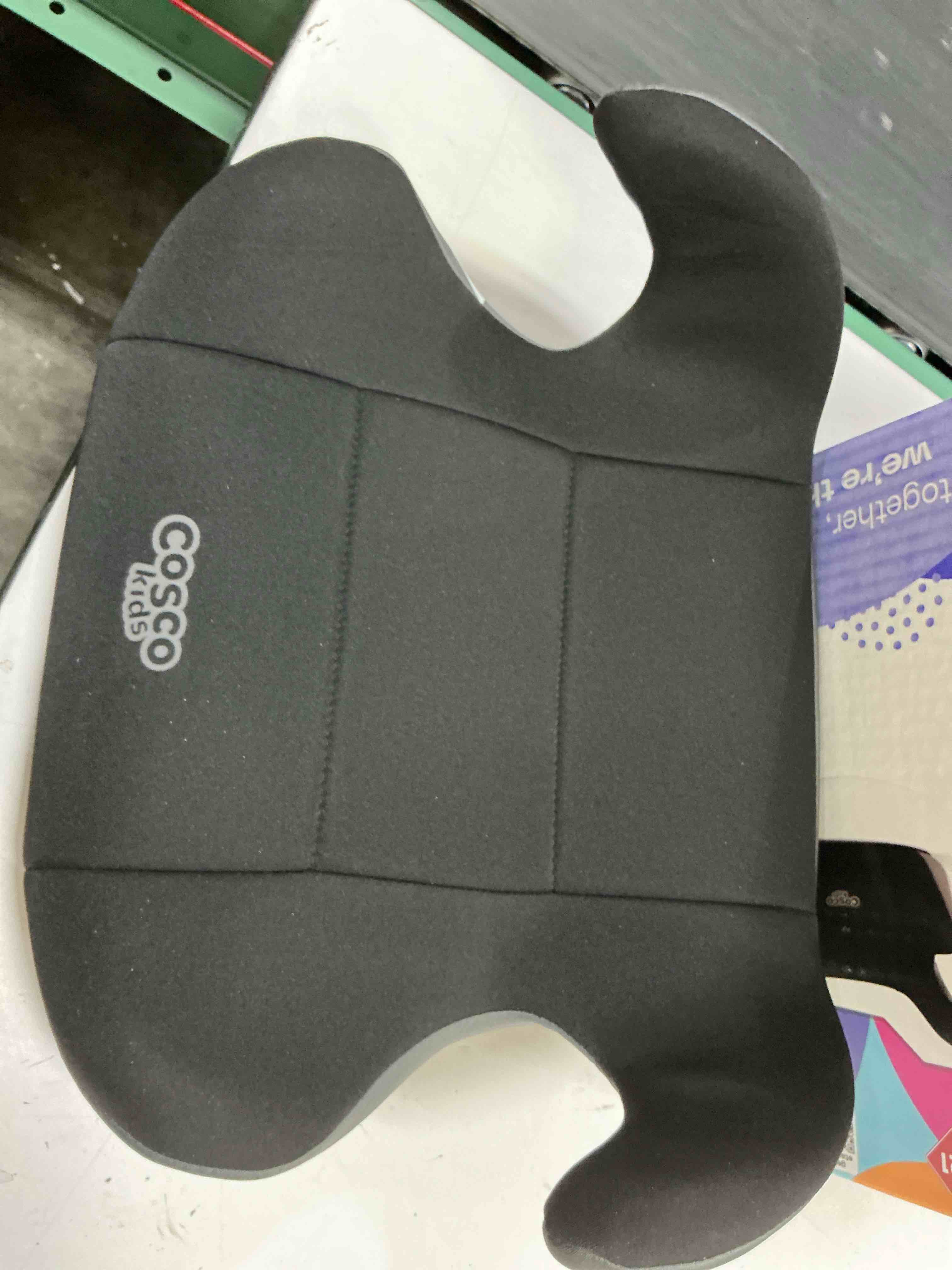 Condition photo showing As Is for cosco kids rise lx booster car seat, fossil black
