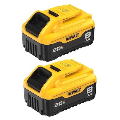 dewalt 20 -volt 2 -pack lithium-ion ( 8.0 ah 8.0 ah battery )