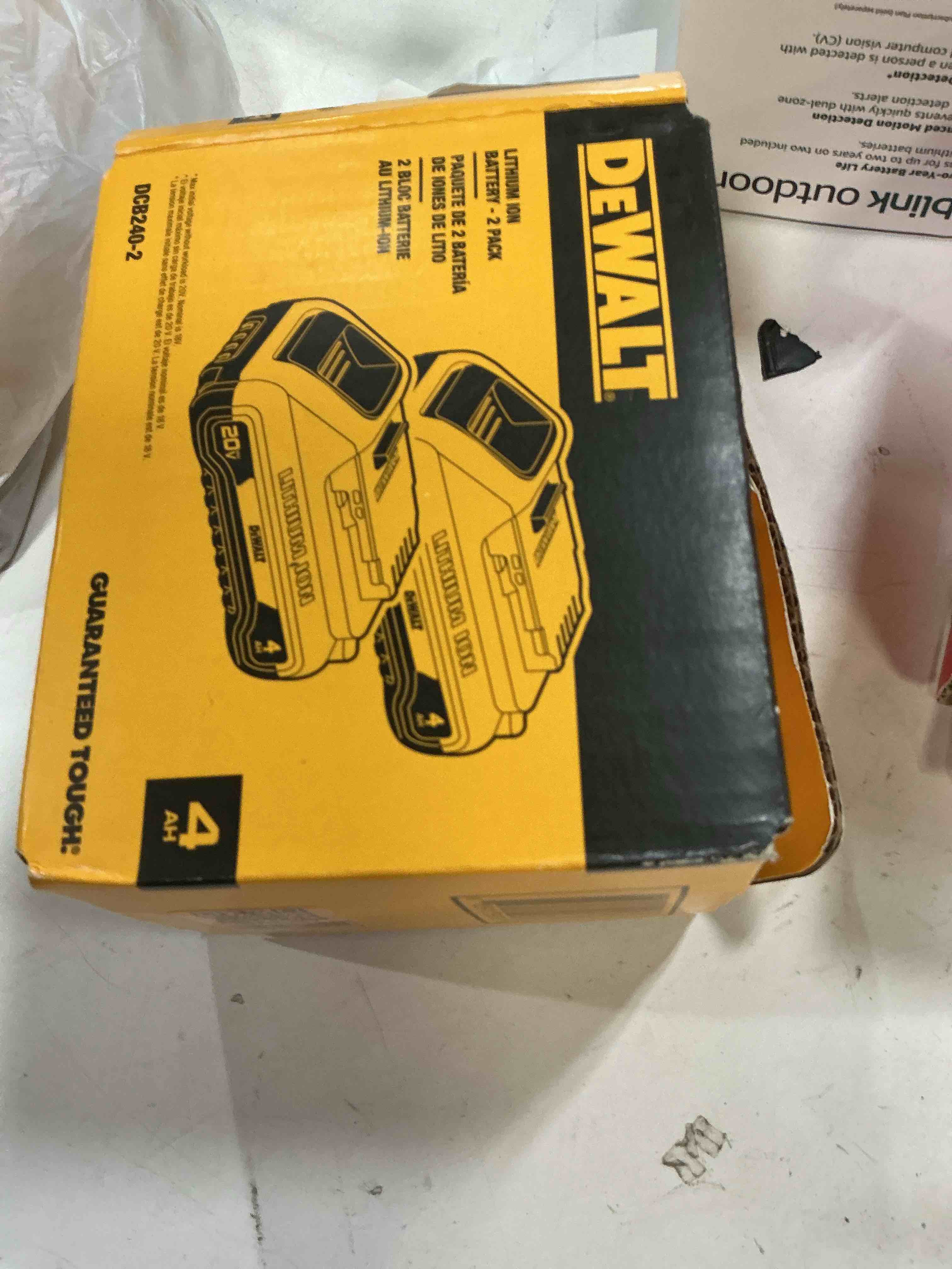 Condition photo showing Good Condition for dewalt 20v max* batteries, compact, 4.0-ah, 2-pack (dcb240-2)