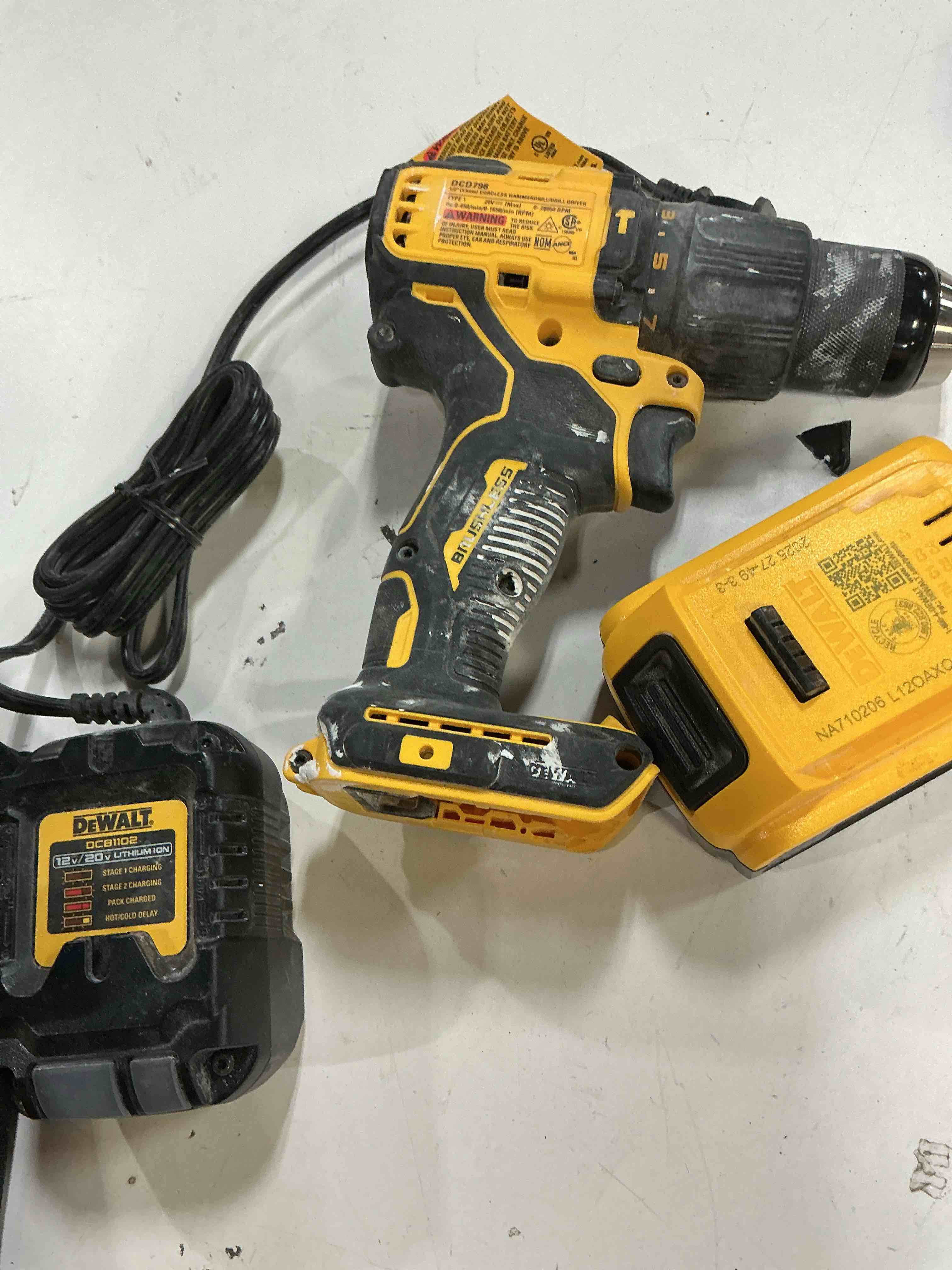 Condition photo showing As Is for dewalt xtreme 12-volt max 3/8-in keyless brushless cordless drill ( 2 -batteries included, and