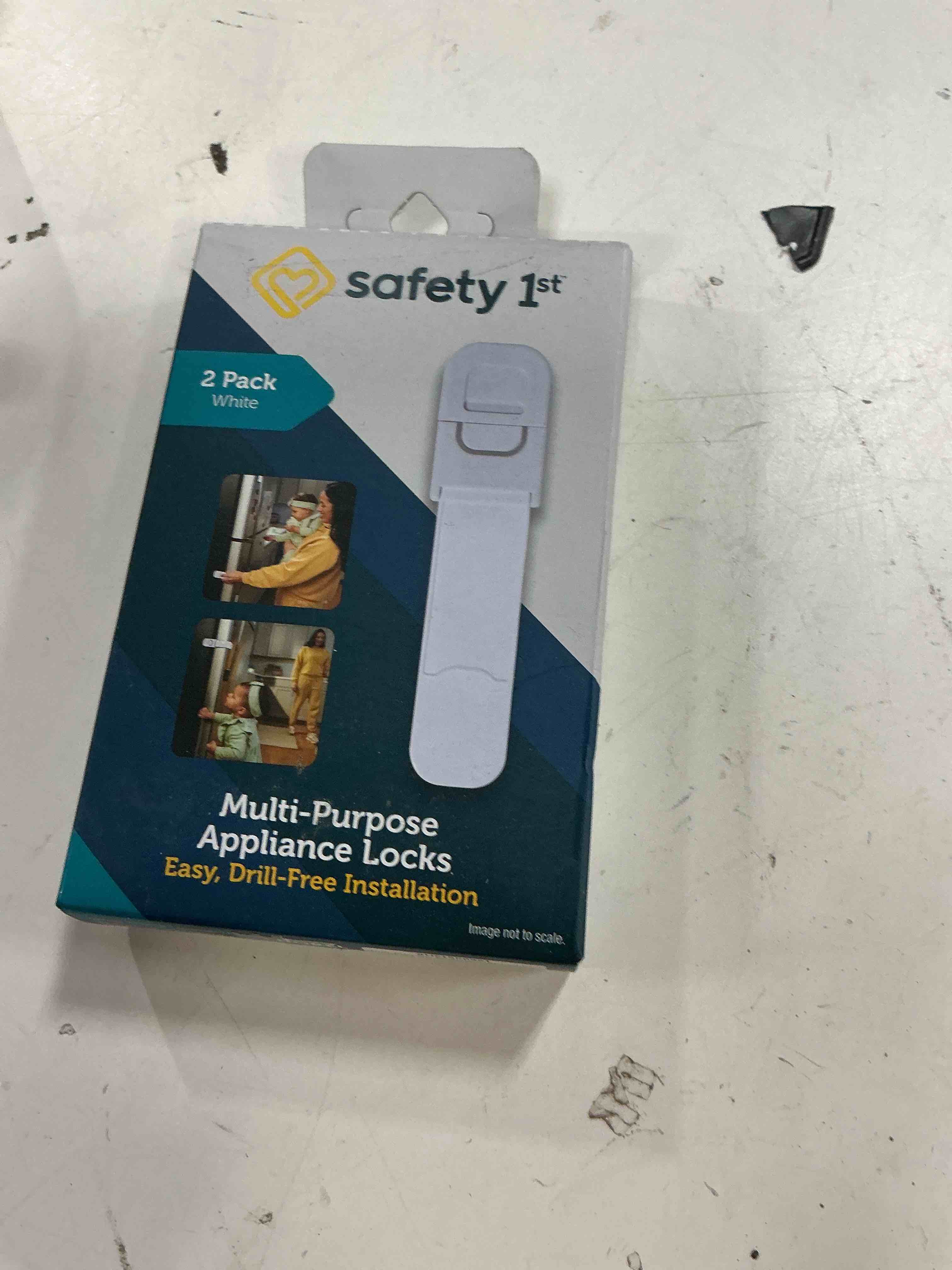 Condition photo showing As Is for safety 1st multi-purpose appliance locks - 2pk - white