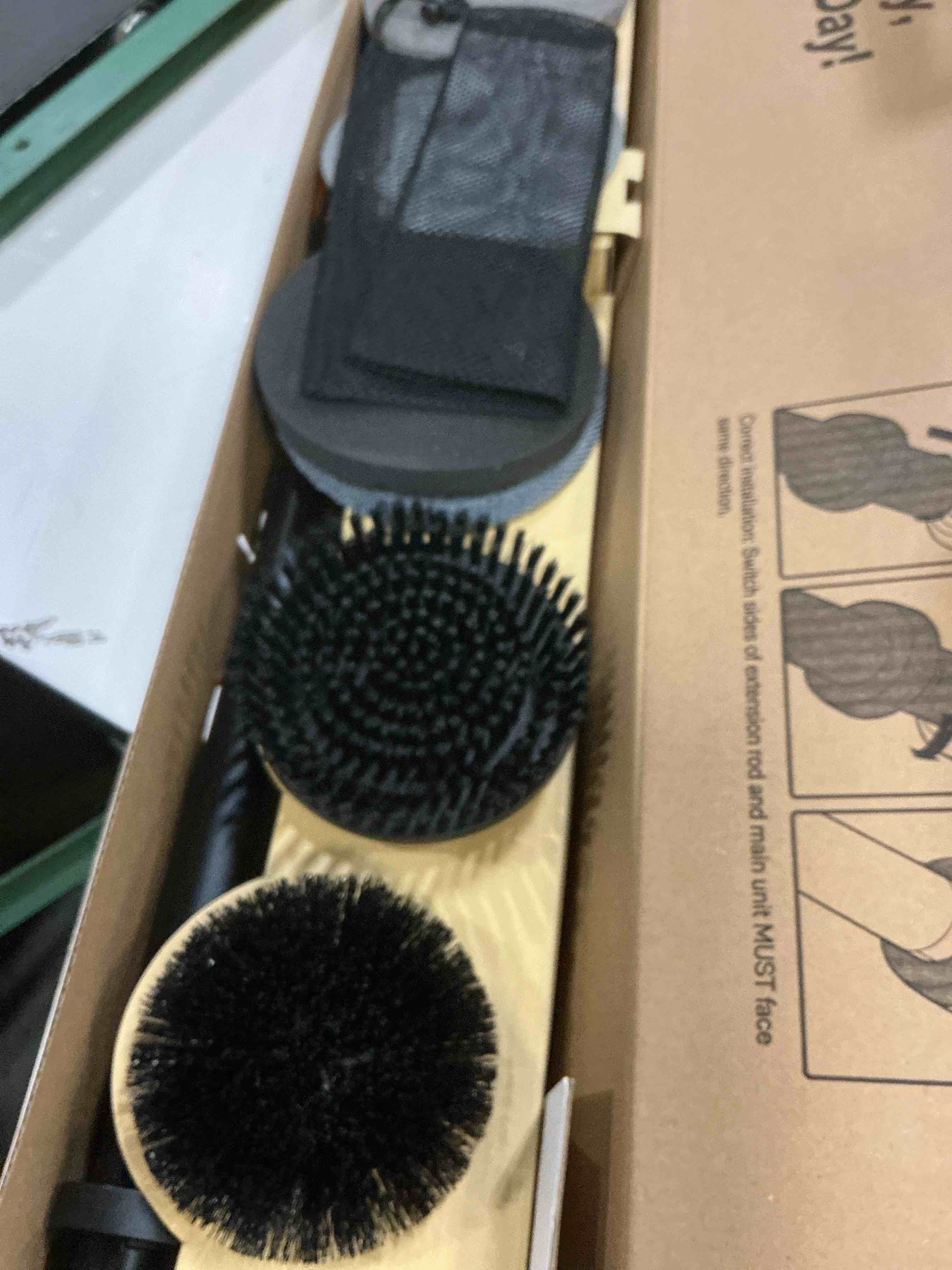 Condition photo showing Good Condition for hoto flexi™ cordless electric spin scrubber, adjustable angle, extendable handle, smart display, ipx7 waterproof, powerful cleaning scrubber with 8 replaceable brush heads, for bathtub, bathroom, tile