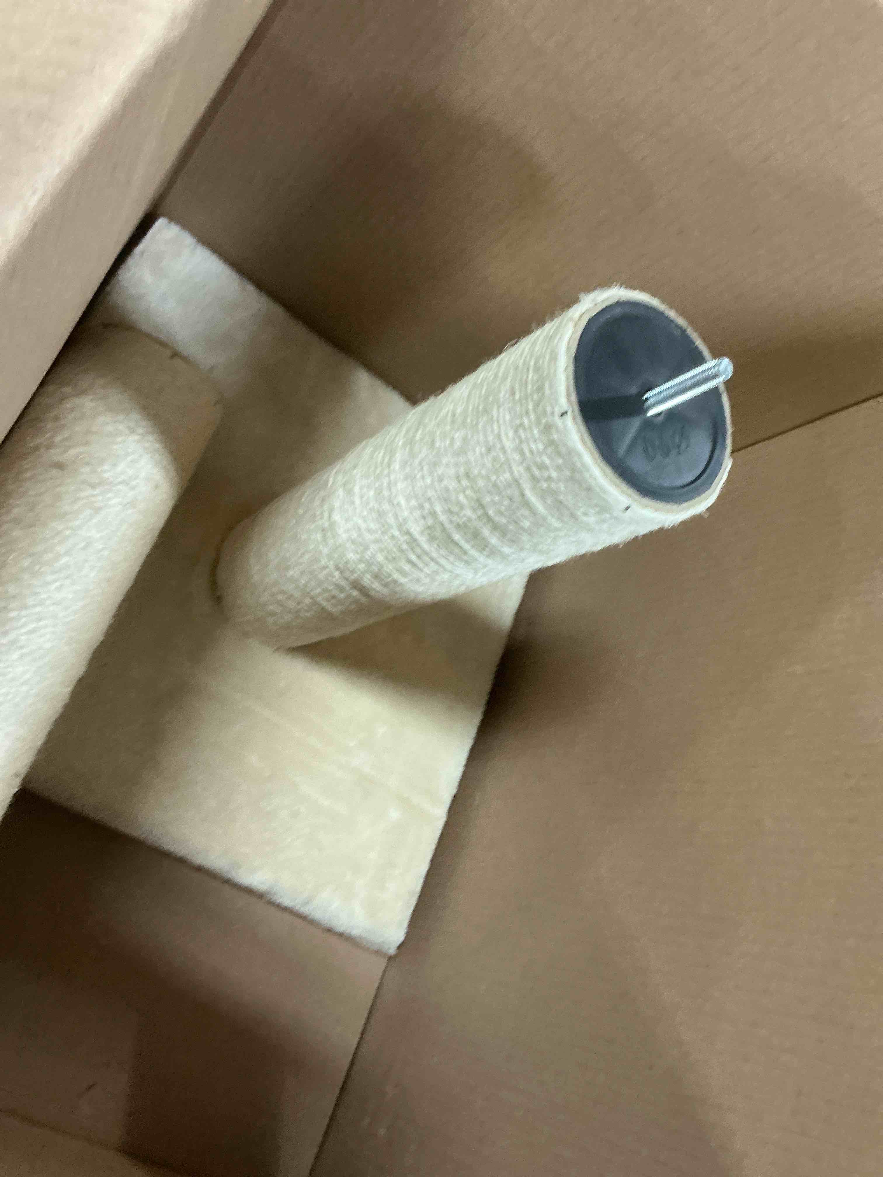 Condition photo showing Good Condition for karolpar 34inch cat scratching post with natural sisal rope 4.3inch large diameter scratcher post tree for indoor cats beige