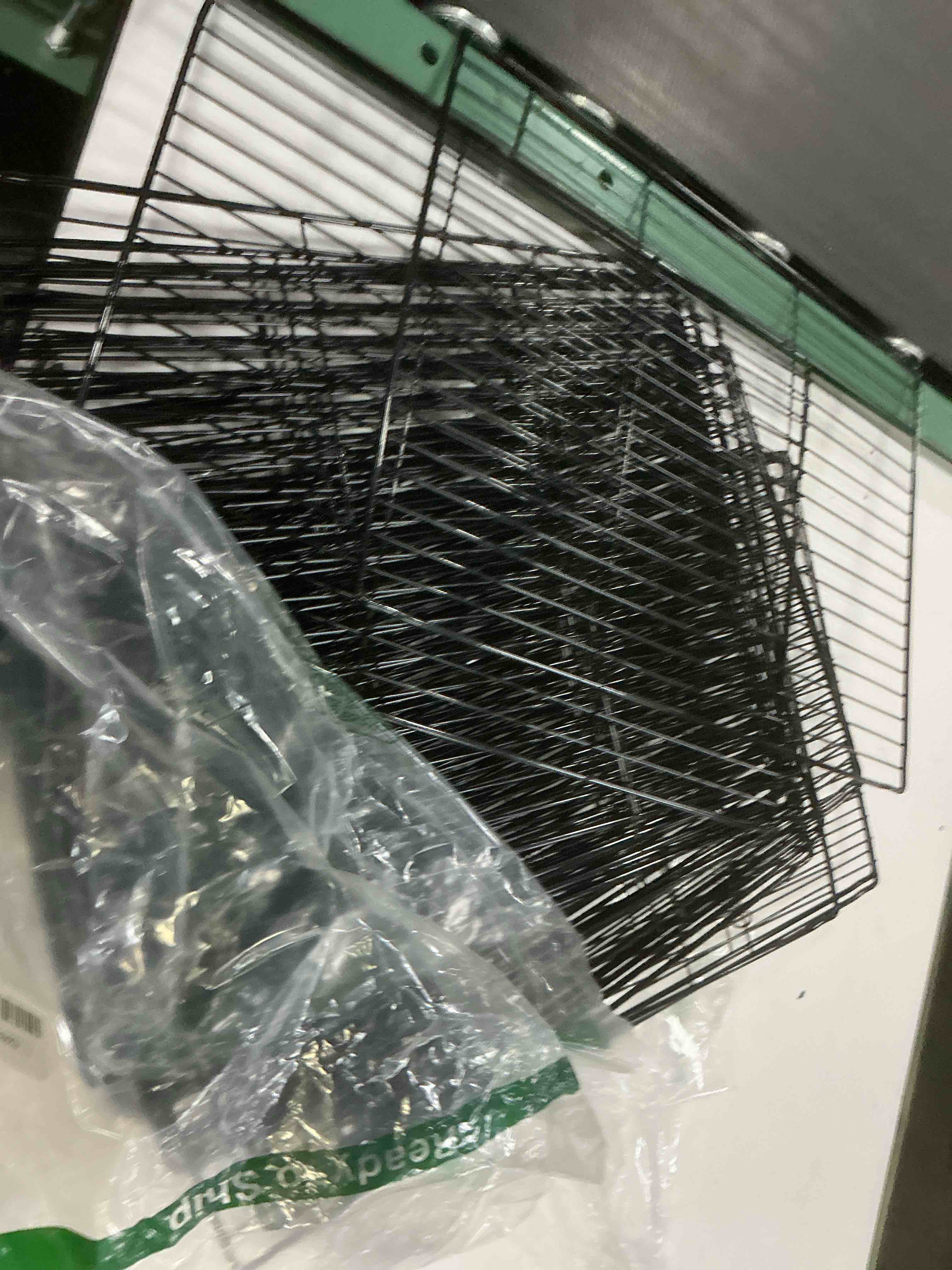 Condition photo showing As Is for 32 panels small animal playpen,47.5" x 23.7" x 31.5" pet playpen with upgrade waterproof mat,c&c cage for guinea pigs, rabbit/bunny cage, bunny/puppy play pen, indoor outdoor portable metal fence 32 metal panels 47.5"l x 23.7"w x 31.5"h