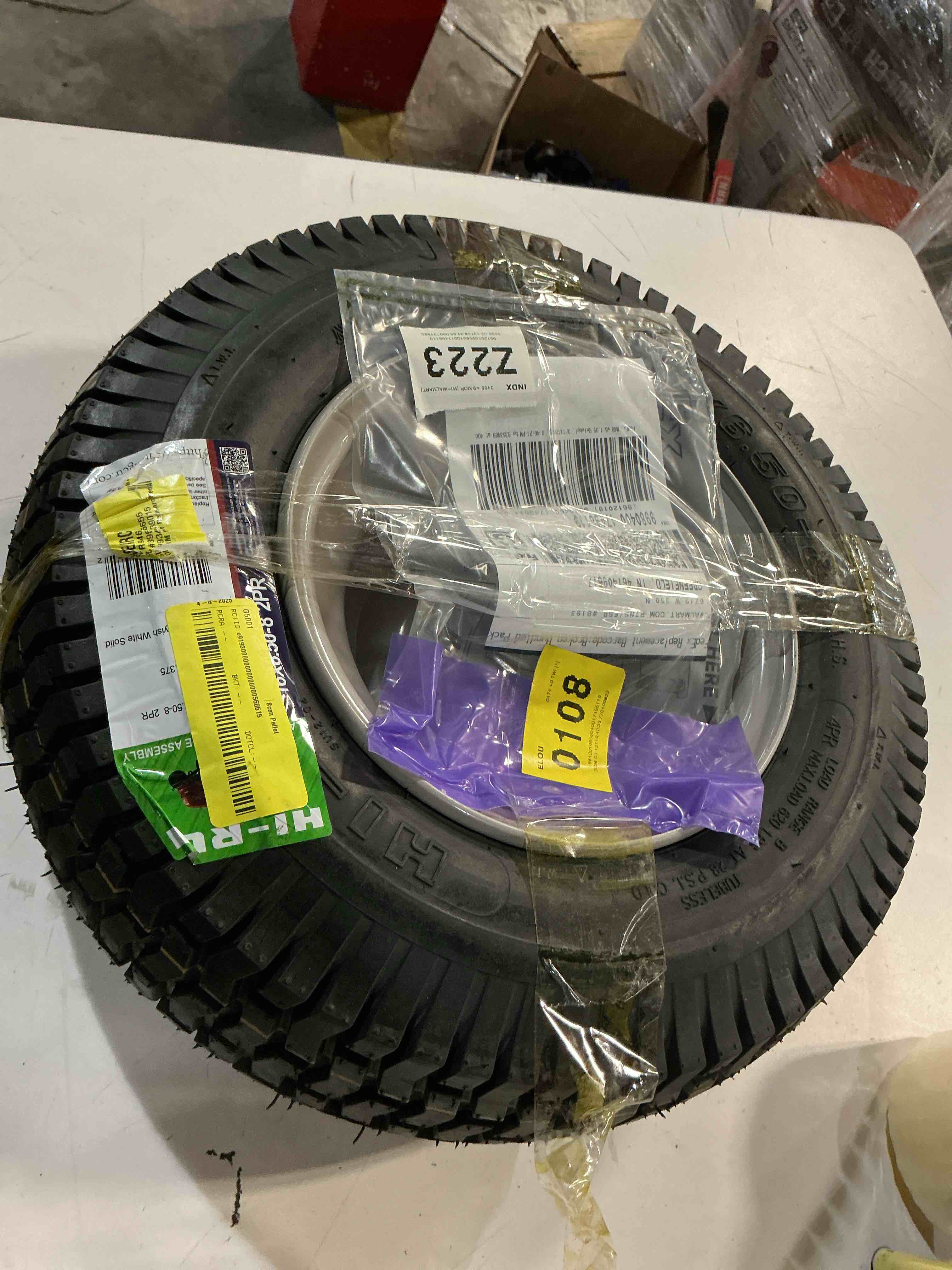 Condition photo showing As Is for 6.5-8 tire/whl assembly
